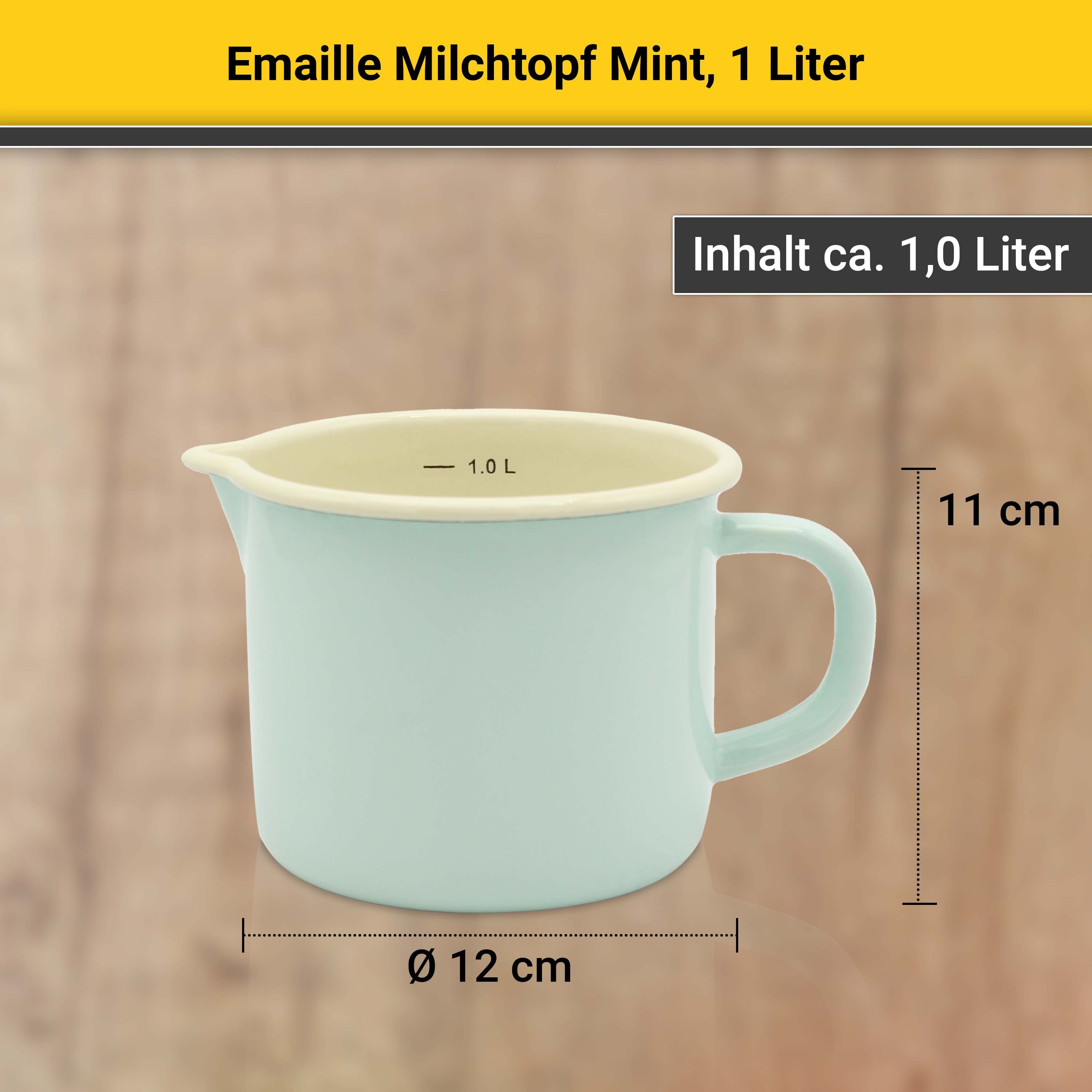 Krüger Melkpannetje Literschaal, 1 liter, geschikt voor inductiekookplaten (1-delig)