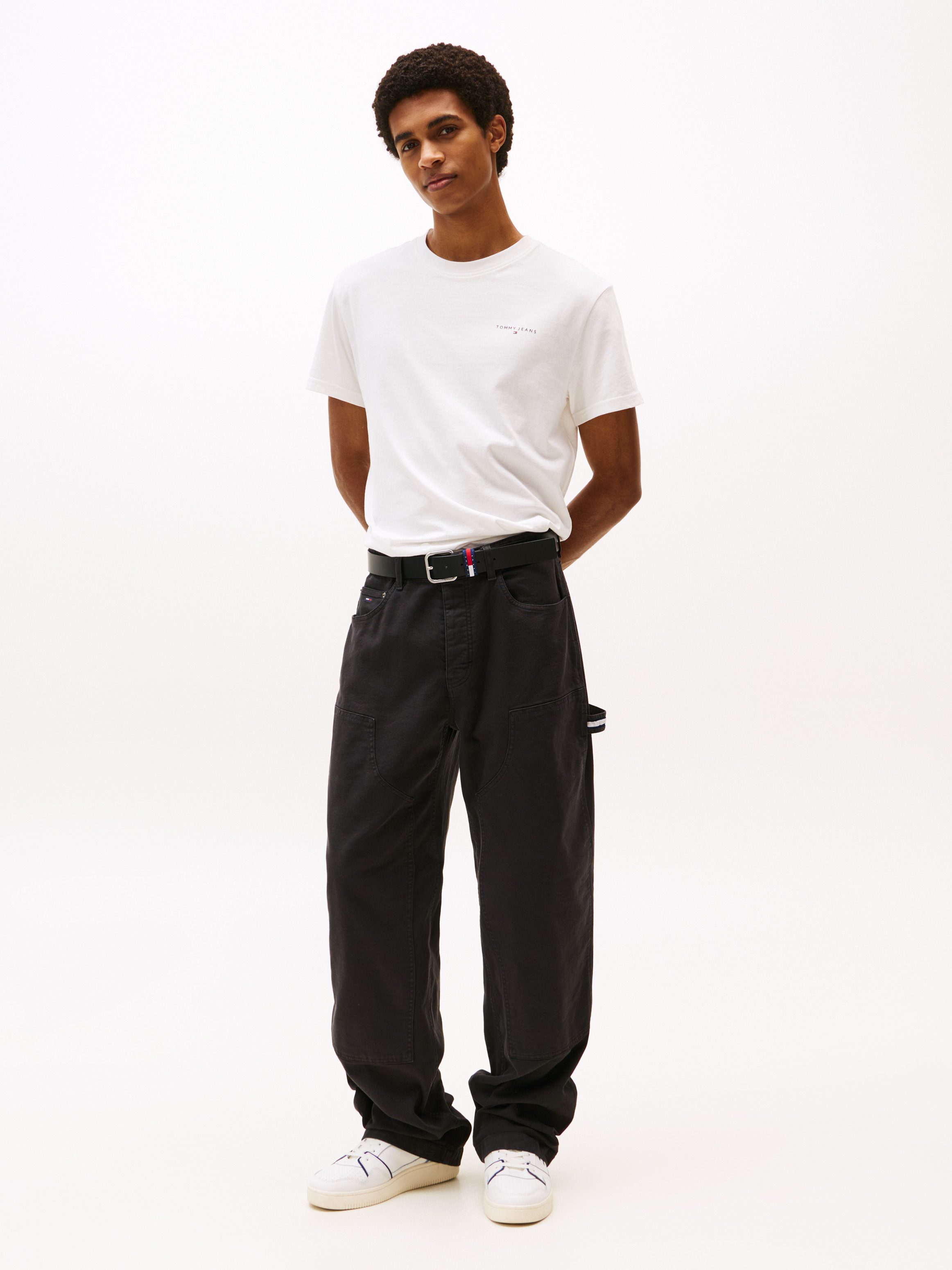 TOMMY JEANS T-shirt TJM SLIM LINEAR CHEST TEE EXT