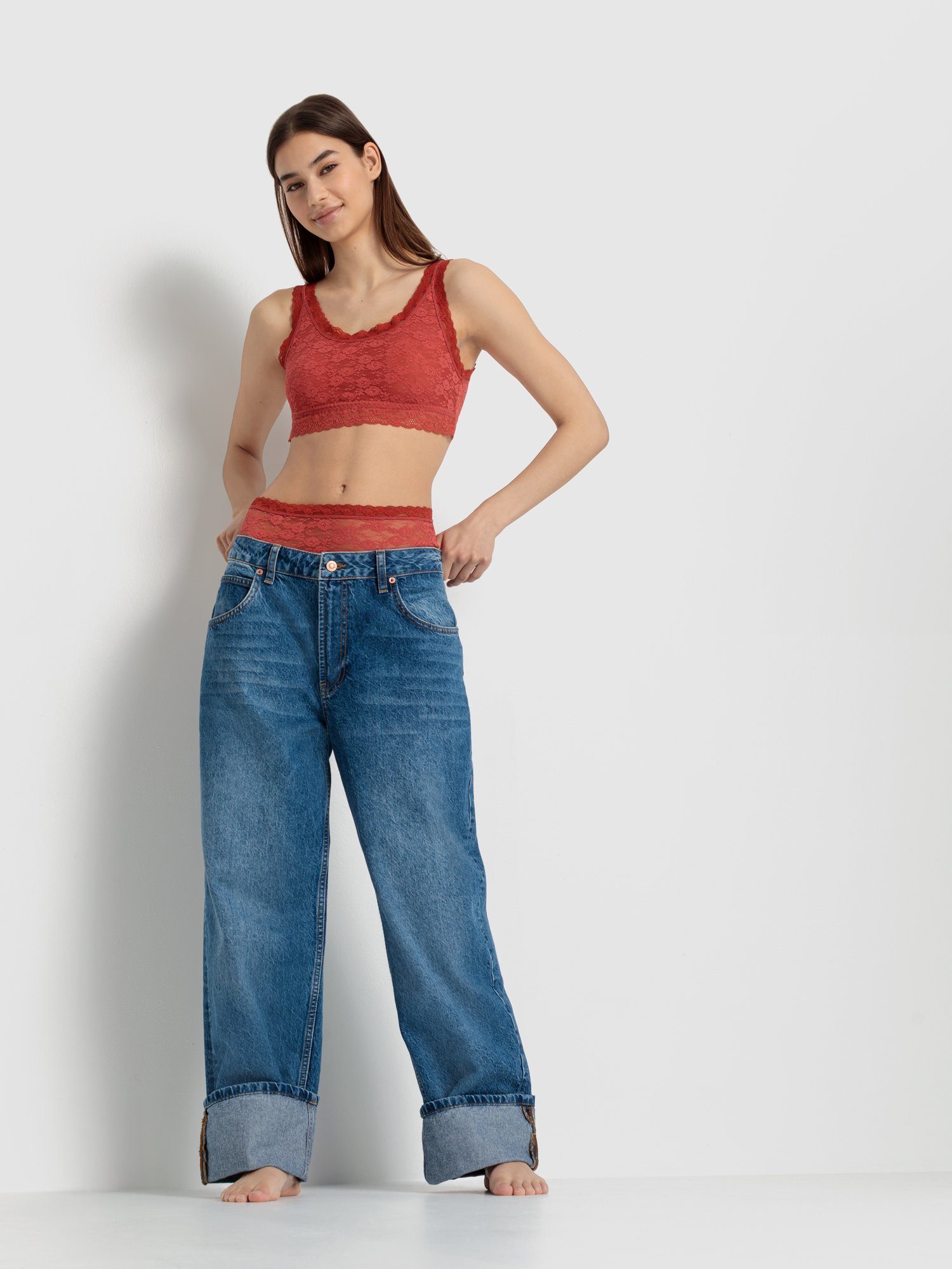 LSCN by LASCANA Brazilian slip van fijne kant (1 stuk)