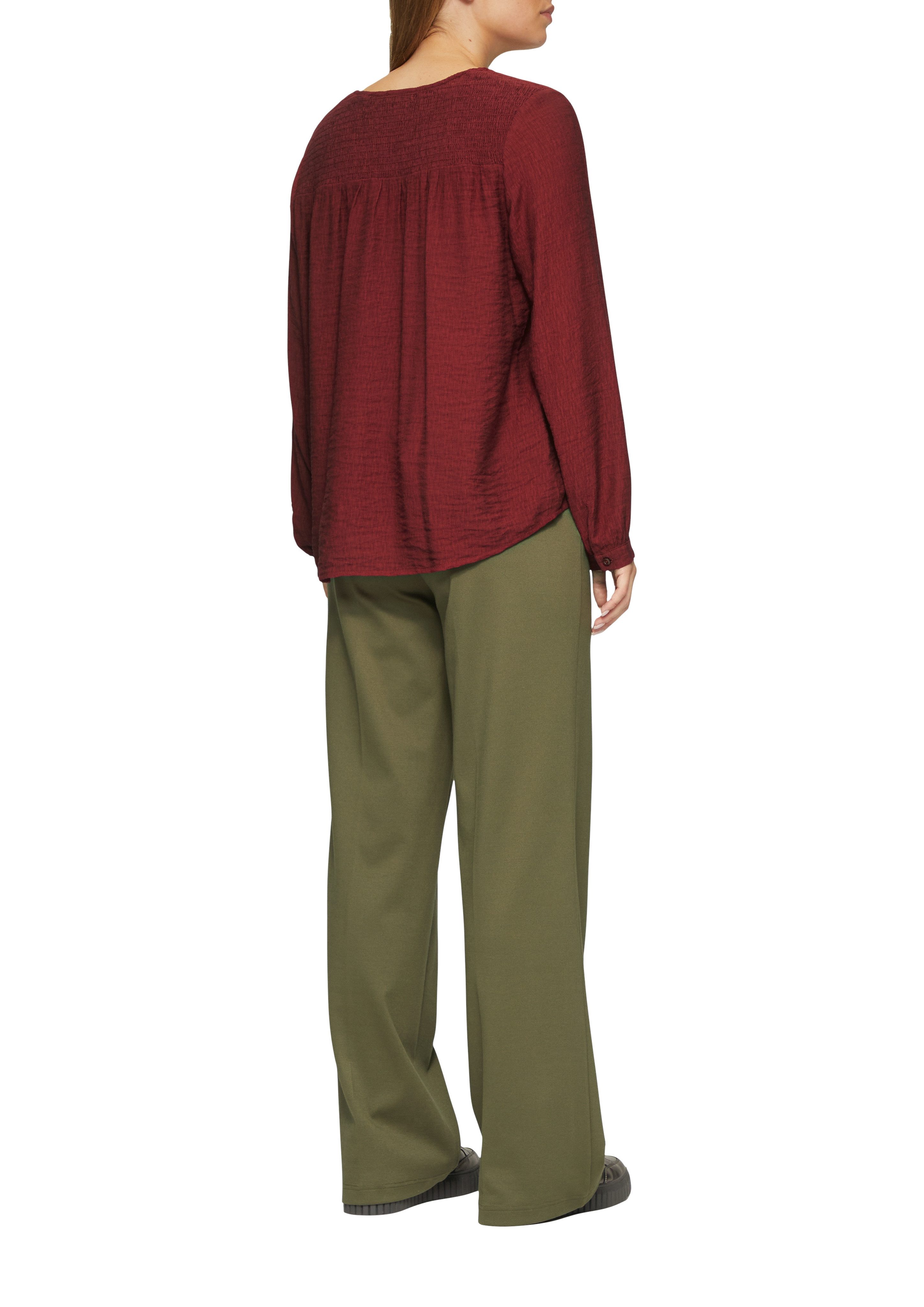 s.Oliver Blouse met lange mouwen met gesmokte details