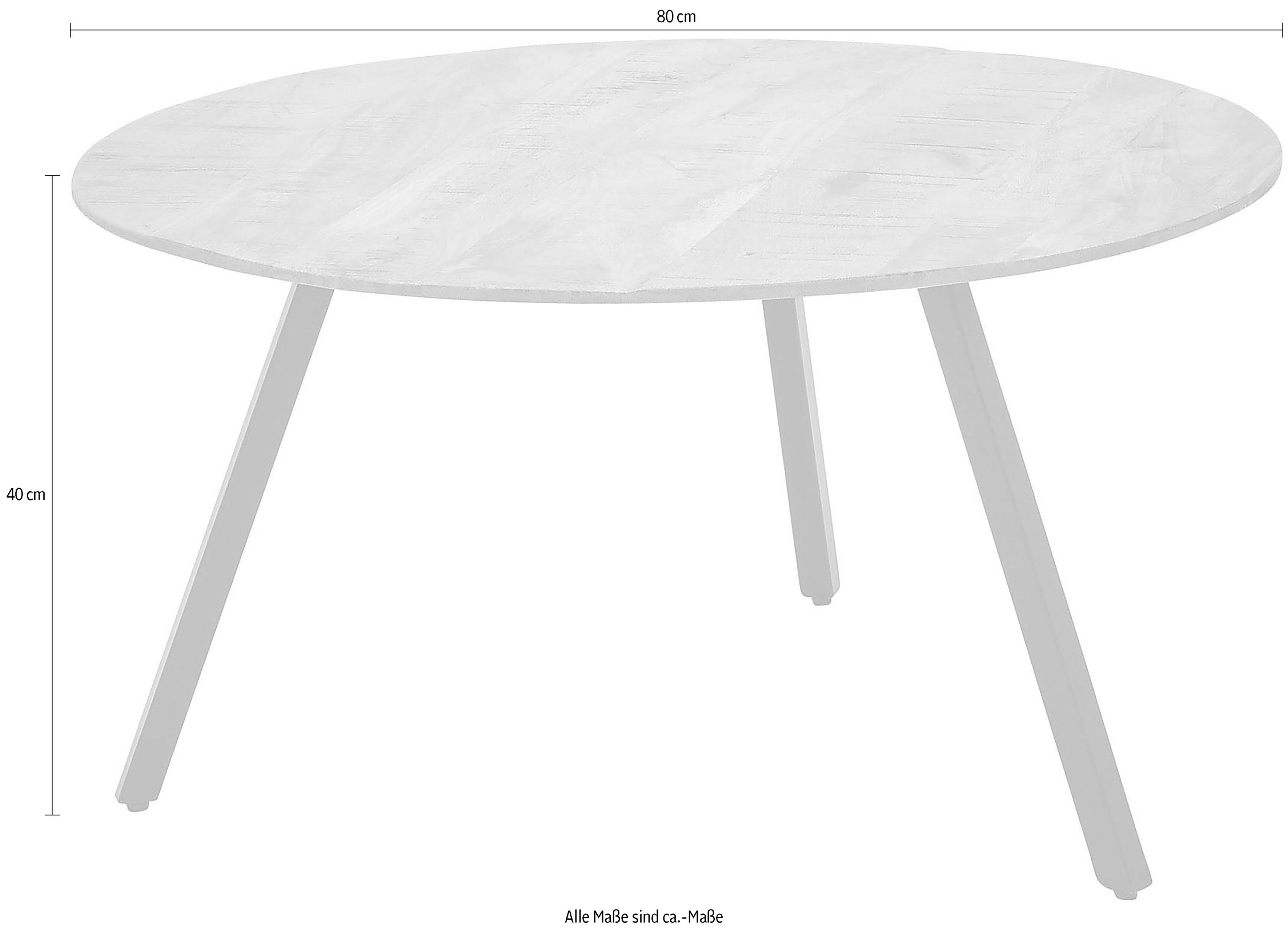 Stolkom Salontafel Gloria rond massief mango hout
