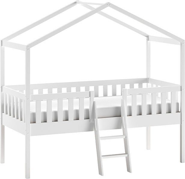 Vipack Huisbed Dallas inclusief lattenrol en ladder, naar keuze met of zonder glijbaan