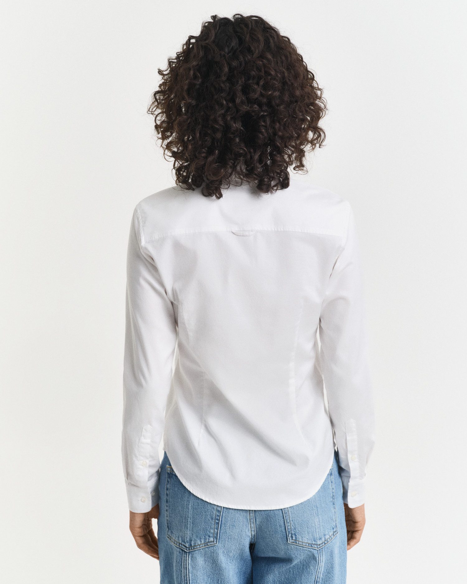 Gant Blouse met lange mouwen Nieuwe Slim Stretch Oxford Blouse voor comfortabel zitten en bewegingsvrijheid, new slim stretch, kreukvrij