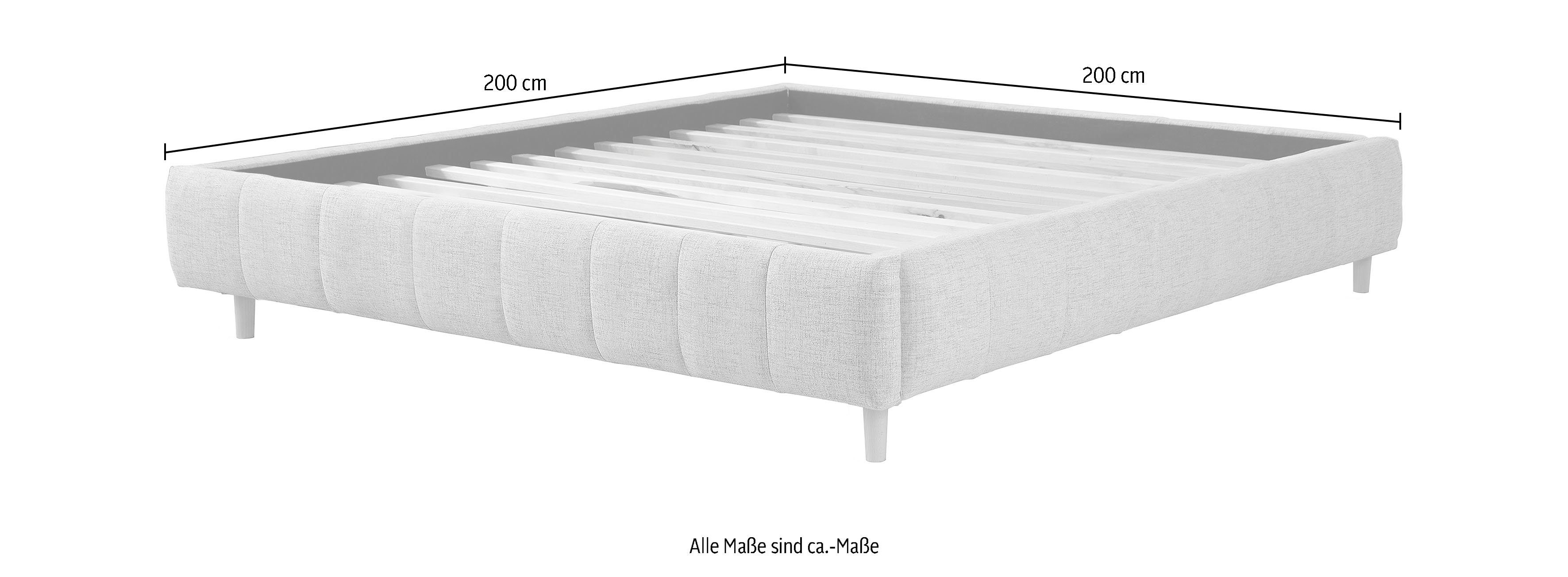 andas Gestoffeerd bed Tarje in 5 breedten, ook in extra lang 220 cm, incl. lattenrol