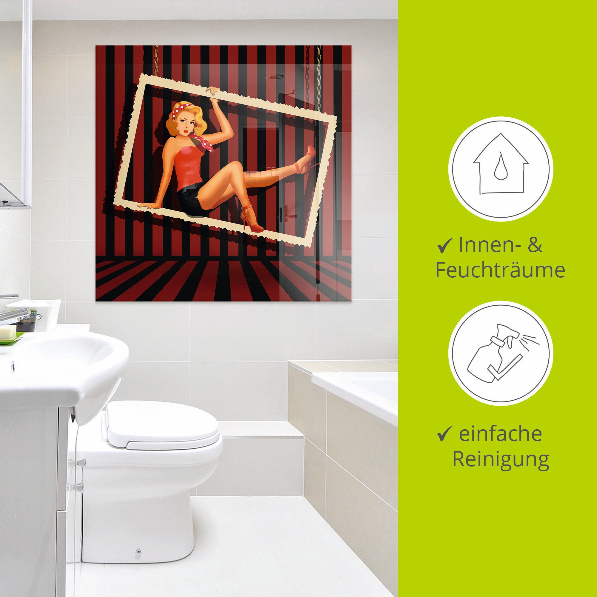 Artland Print op glas Schoonheid van de jaren 50