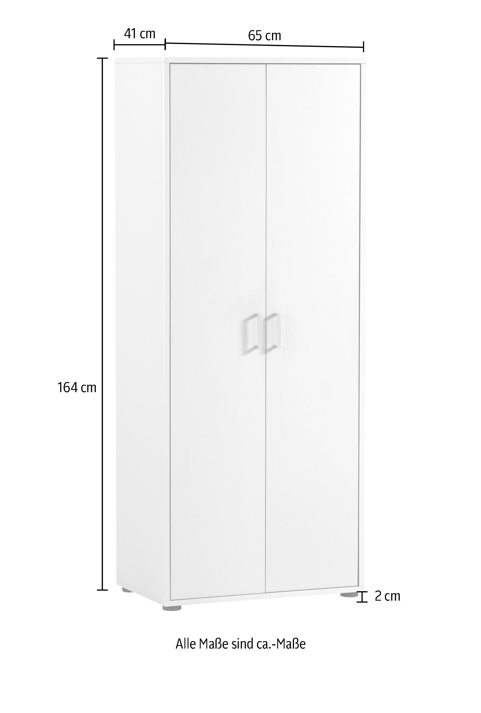 Schildmeyer Archiefkast Baku Opbergkast, 65 x 163 cm, deuren met soft-close functie