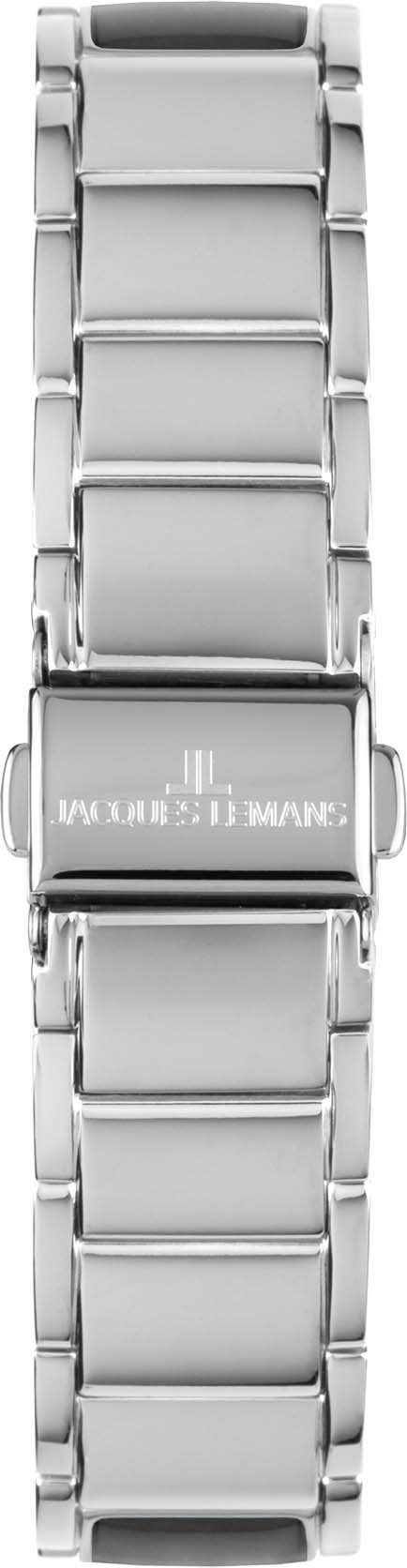 Jacques Lemans Solarhorloge Eco Power, 1-2108A Polshorloge, dameshorloge, parelmoer wijzerplaat, Swarovski-kristallen