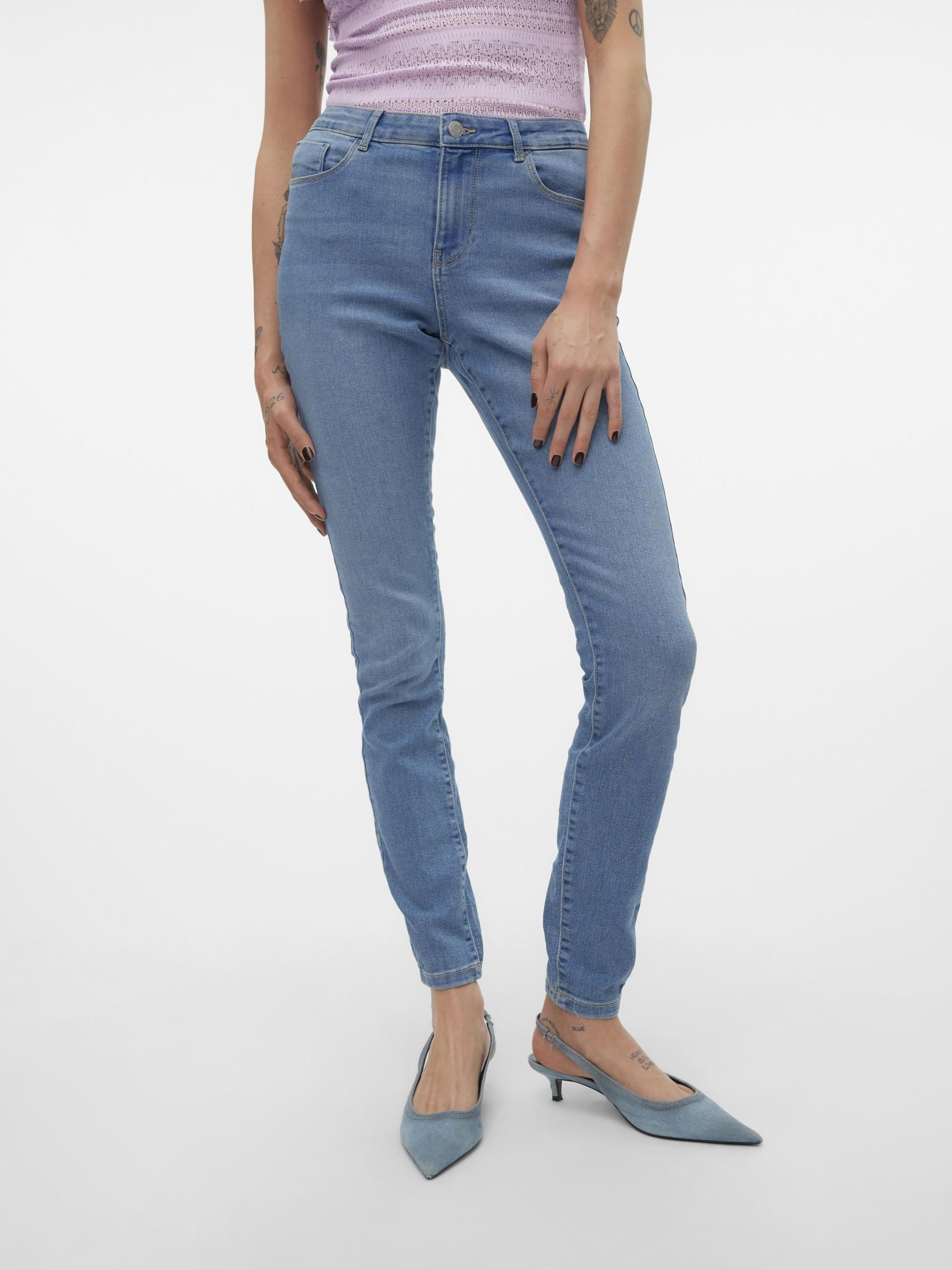 Vero Moda Skinny fit jeans VMELLY MR SKINNY JEANS BLUE NOOS