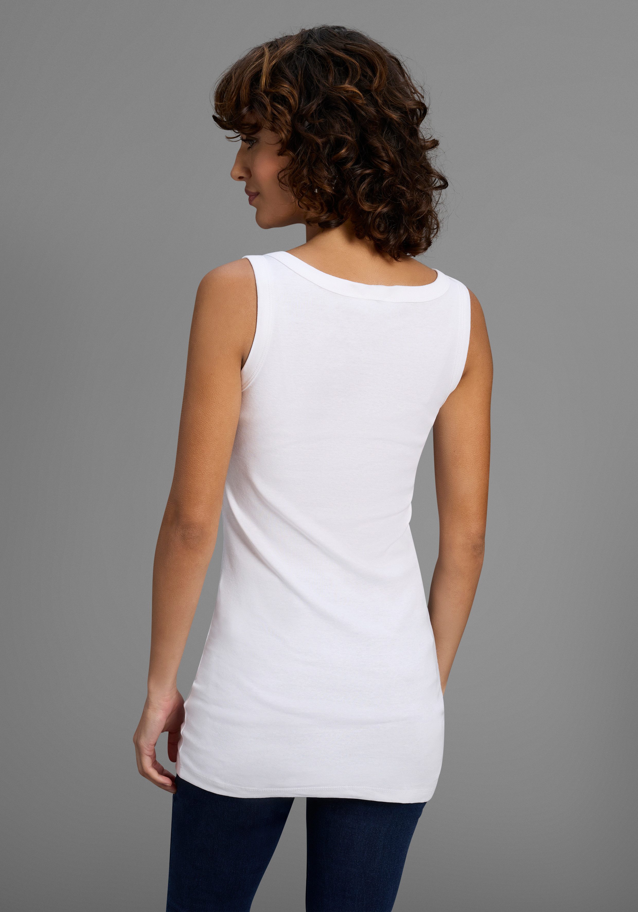 Flashlights Tanktop in een lang model (2-delig, Set van 2)