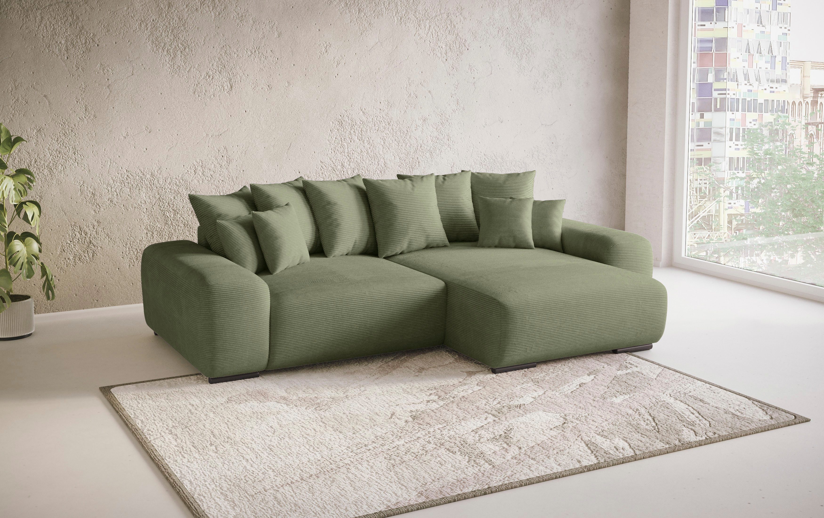 Mr. Couch Hoekbank Sundance L-vorm Doorlopende slaper met EasyBett-slaapfunctie, bedlade