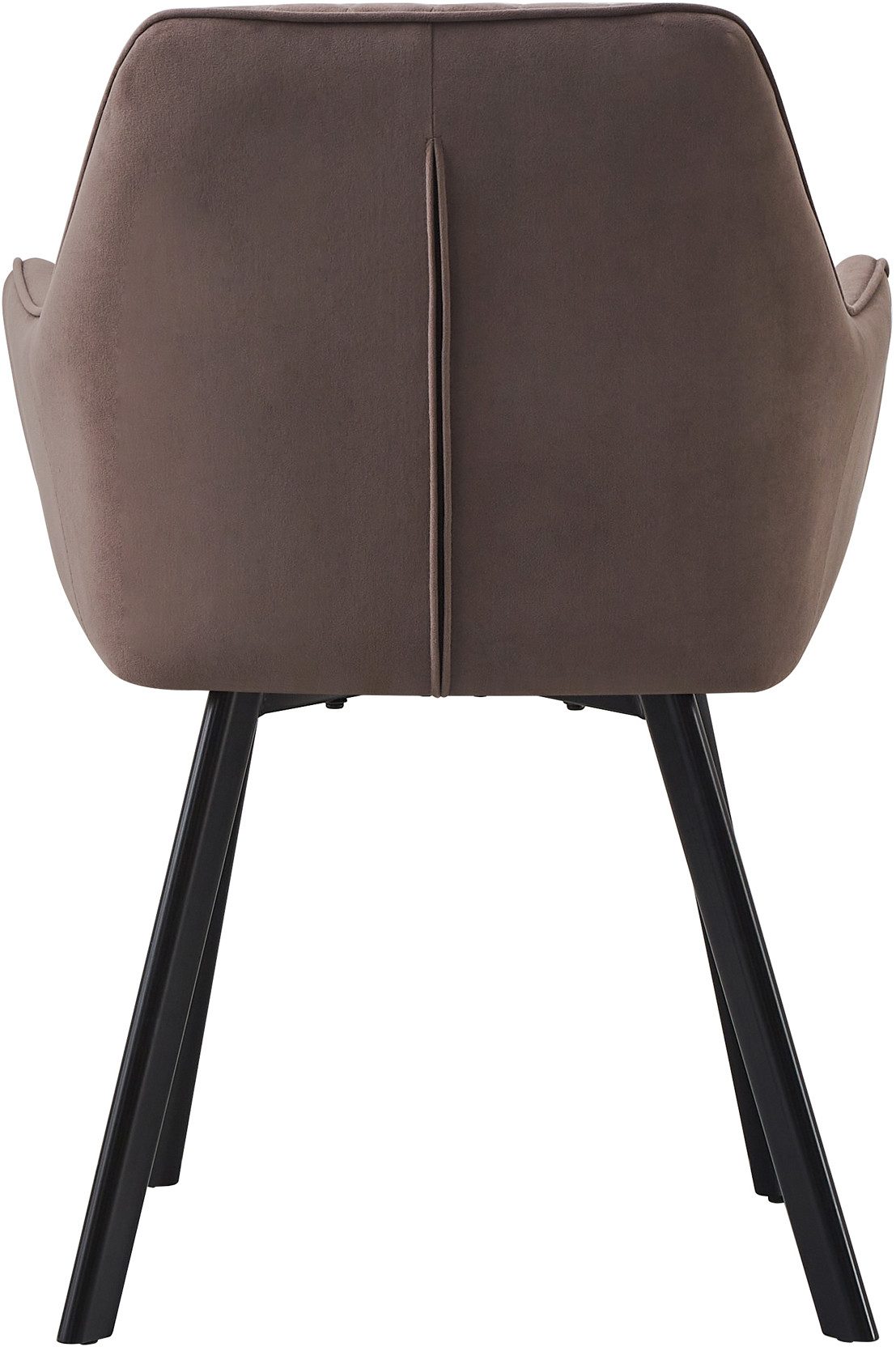 SalesFever Eethoek Tafelblad met echte boomrand, rug met ruitstepping (set, 5-delig)
