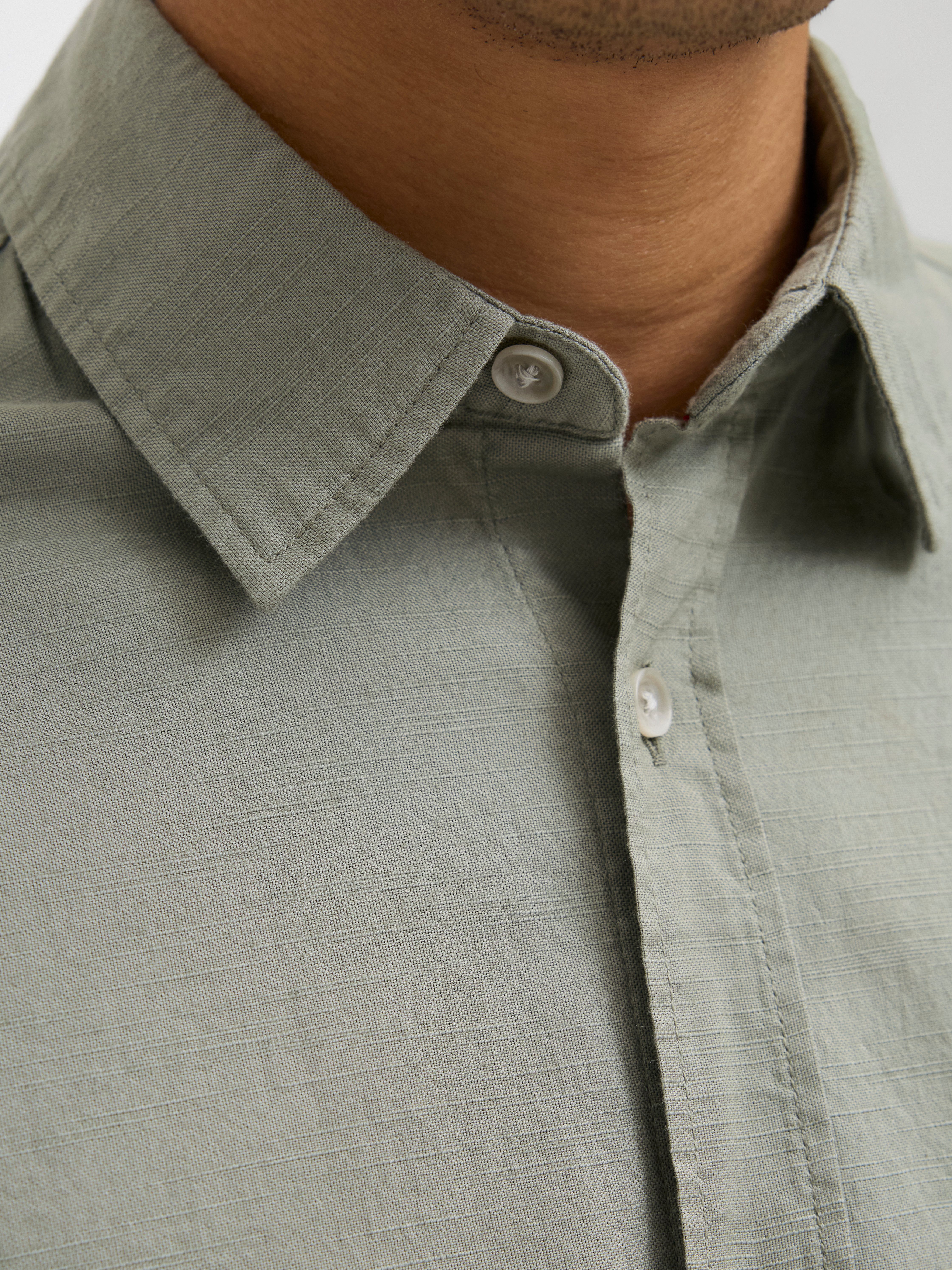 Jack & Jones Overhemd met korte mouwen JJPIERRE SLUB SHIRT SS