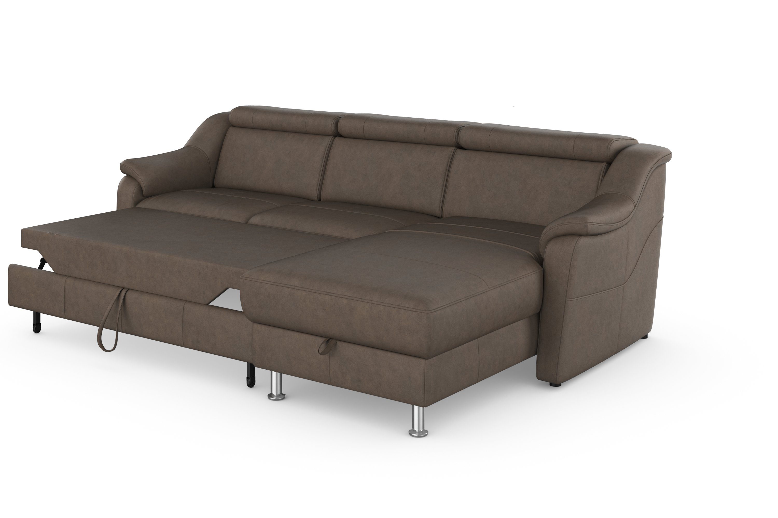 sit&more Hoekbank Freetown L-vorm met verstelbare hoofdsteun en comfortabele binnenvering