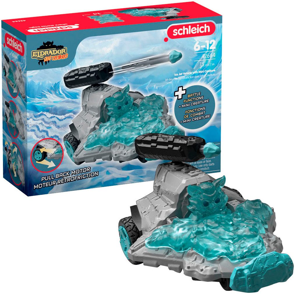 Schleich® Speelgoedauto ELDRADOR® CREATURES, Eis Düsenjet Fahrzeug mit Mini Cretaure (42664)