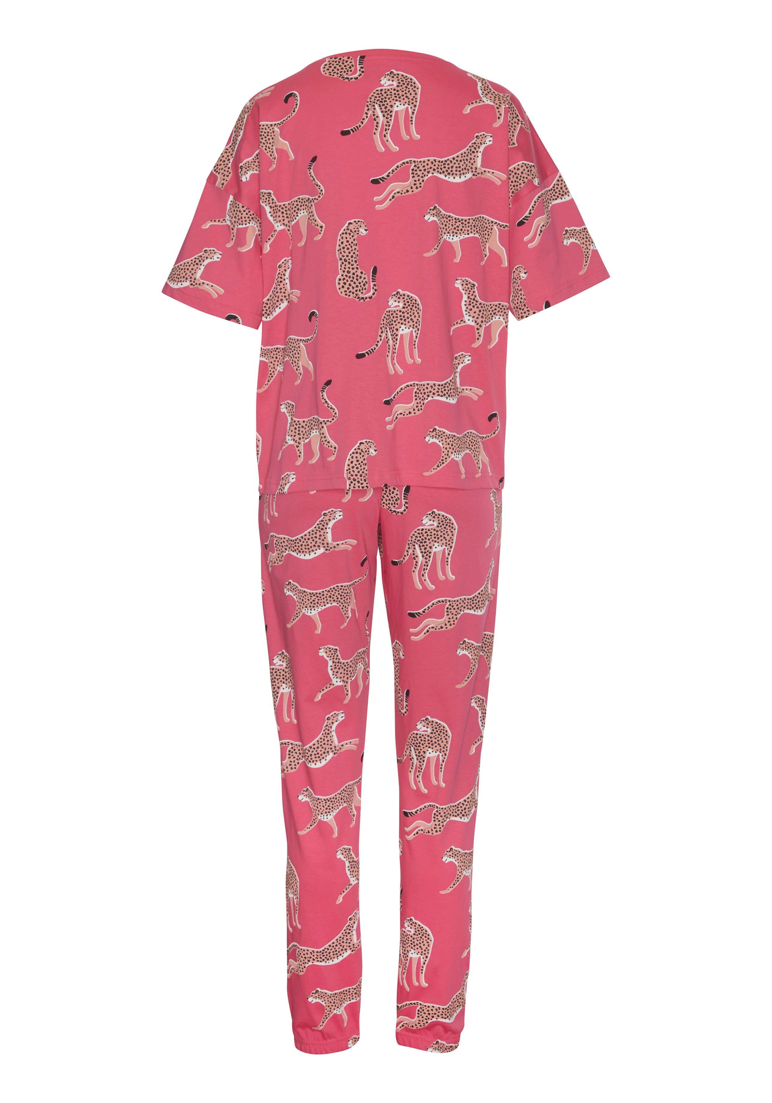 Vivance Dreams Pyjama mt animal alloverprint (2-delig)
