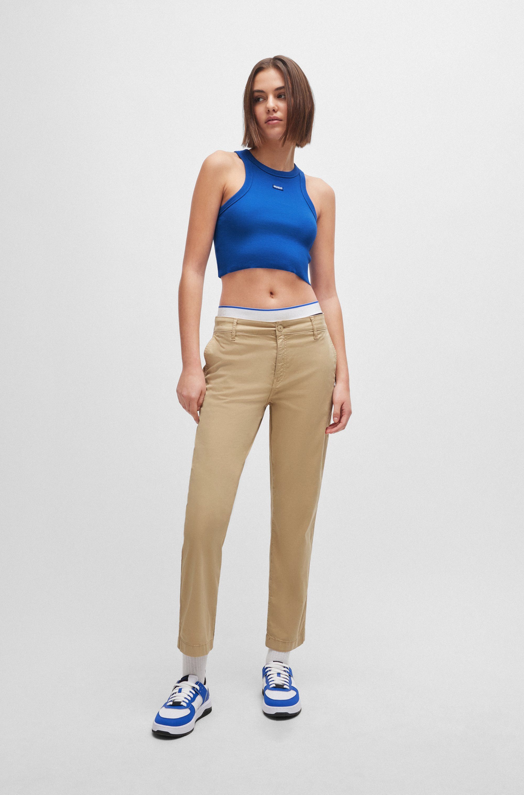 HUGO Blue Tanktop Baby Tank Cropped-Form