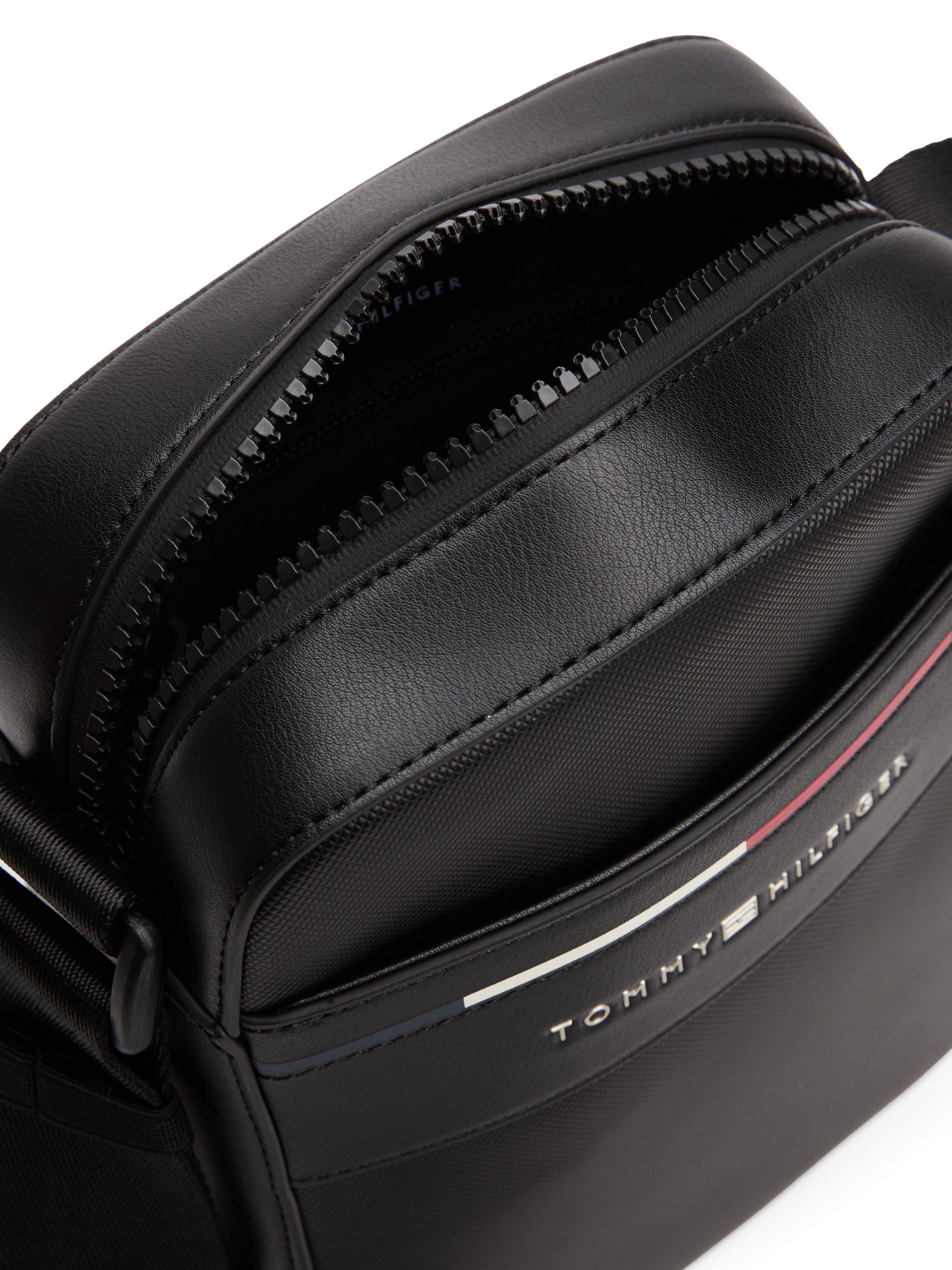 Tommy Hilfiger Schoudertas TH FOUNDATION MINI REPORTER , mannen messenger tas, schoudertas met gekleurde accenten