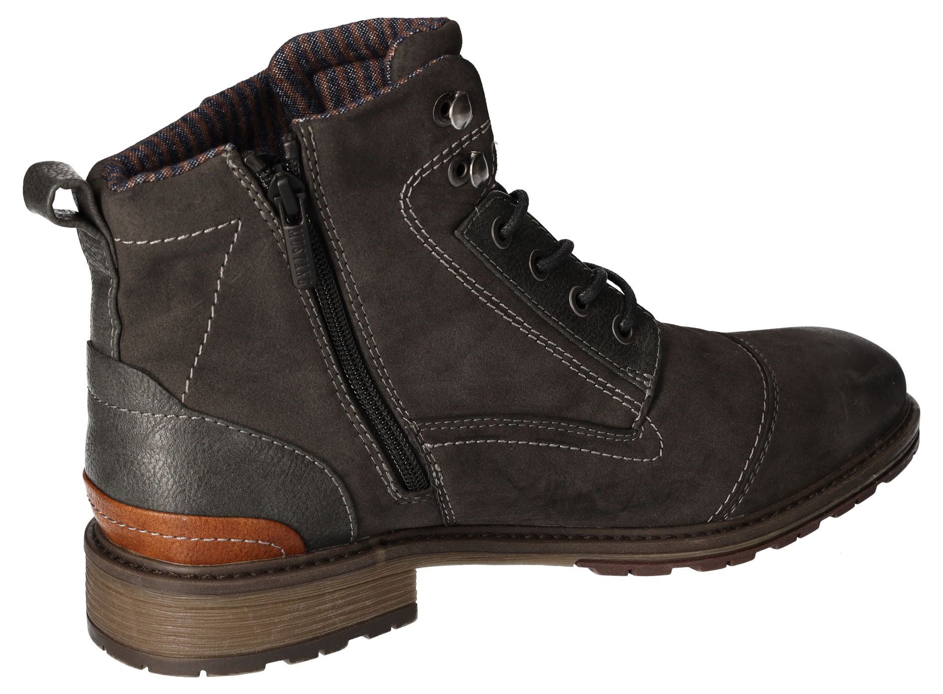 Mustang Shoes Veterschoenen Winterlaarzen, casual laarzen met stijlvolle logoprint op de tong