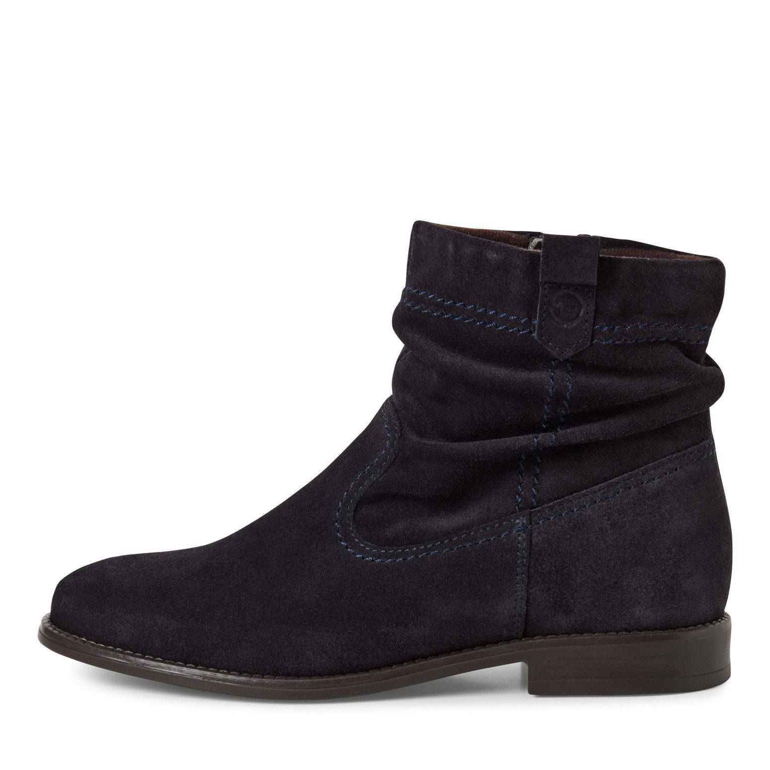 Tamaris Laarsjes , blokhak, laarzen met plooien in slouchy look