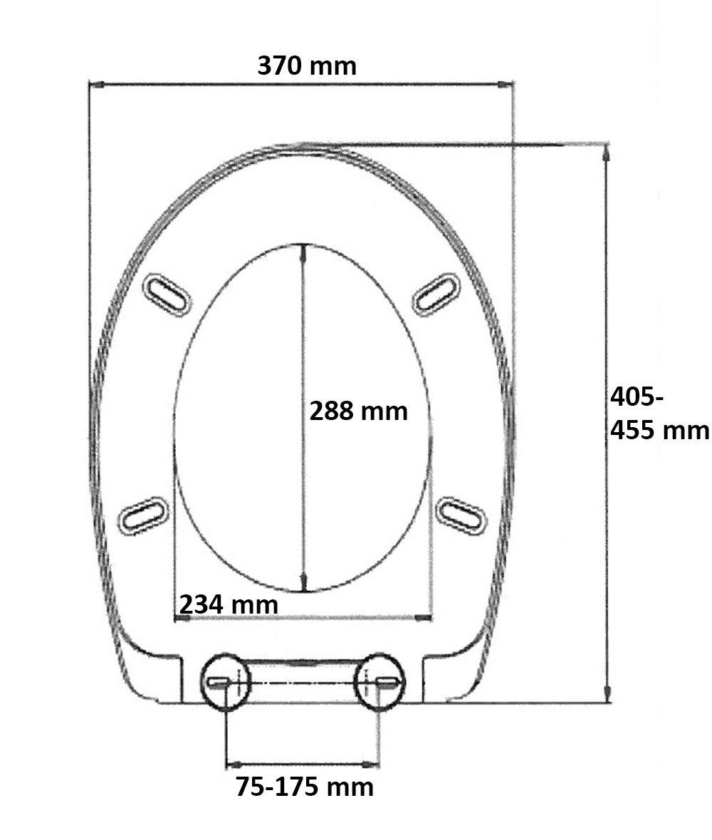 ADOB Toiletzitting Big Ben Soft-closemechanisme, voor het schoonmaken afneembaar