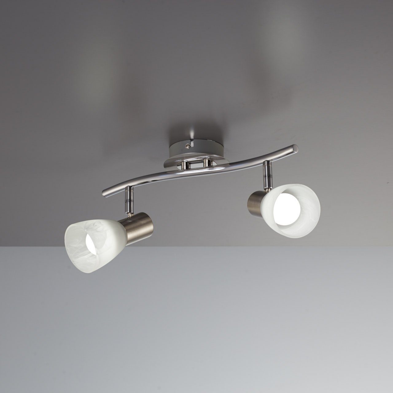 B.K.Licht LED plafondspot LED plafondlamp, woonkamer, draaibaar, metaal, glas, incl. 5W 470lm