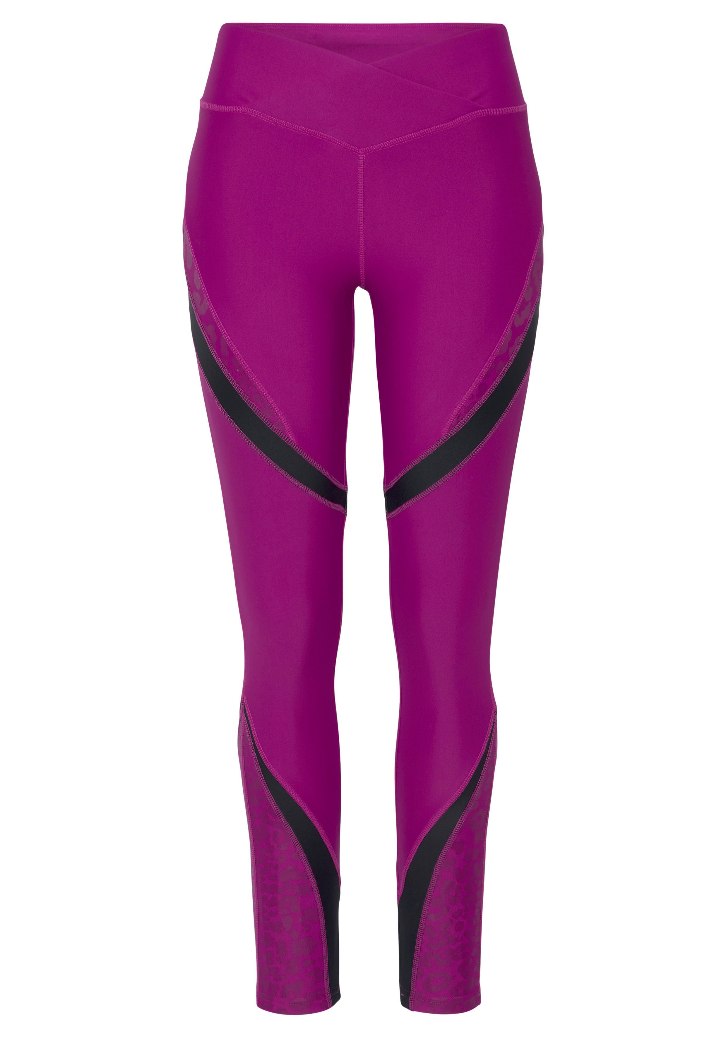 active by Lascana Legging met leo- en kleurinzetstukken