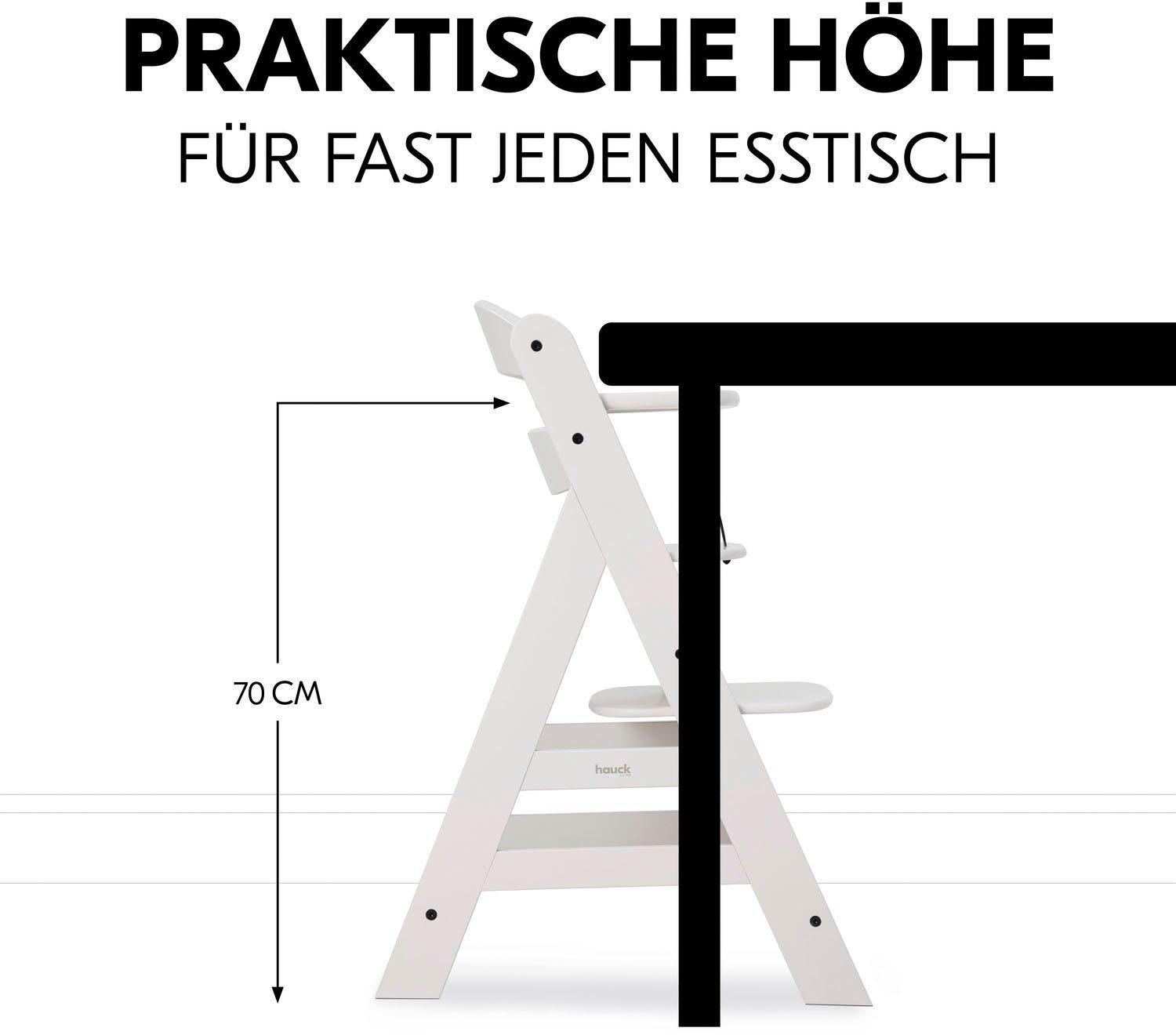 Hauck Kinderstoel Alpha+, Creme FSC®- beschermt bos - wereldwijd