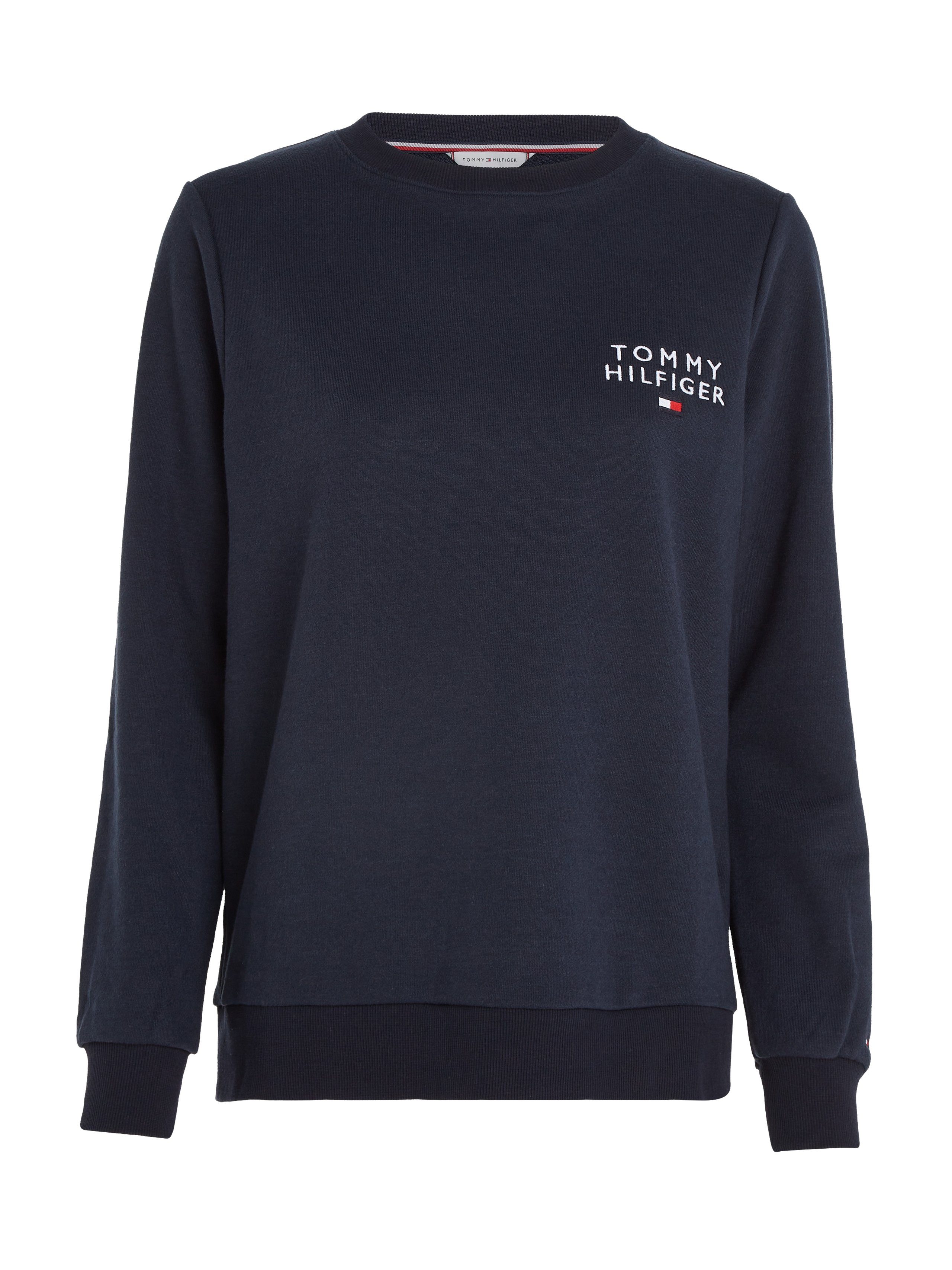 Tommy Hilfiger Underwear Trui met ronde hals TRACK TOP met merklabel