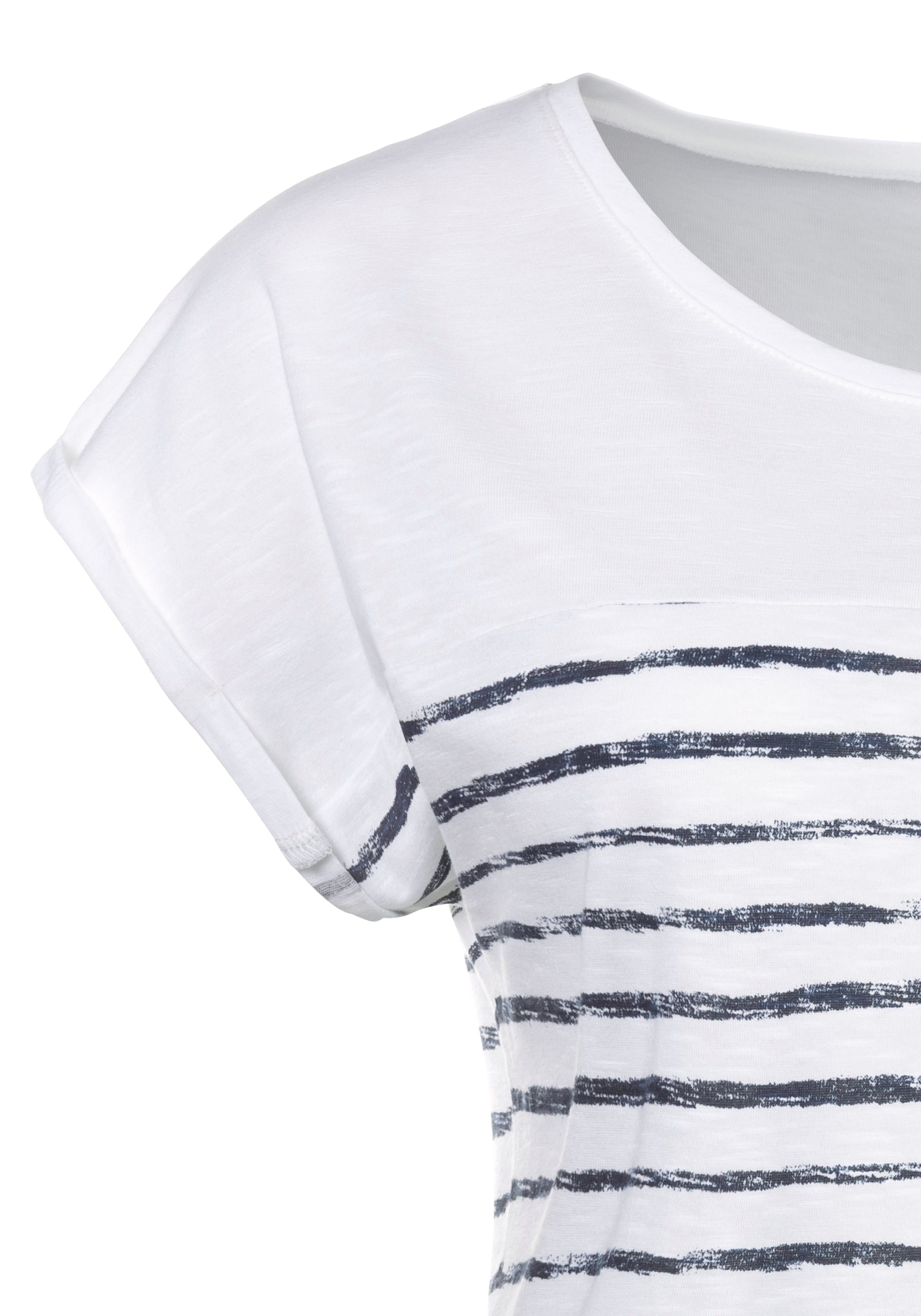 Beachtime T-shirt Met streepdessin in een zachte katoenkwaliteit (Set van 2)