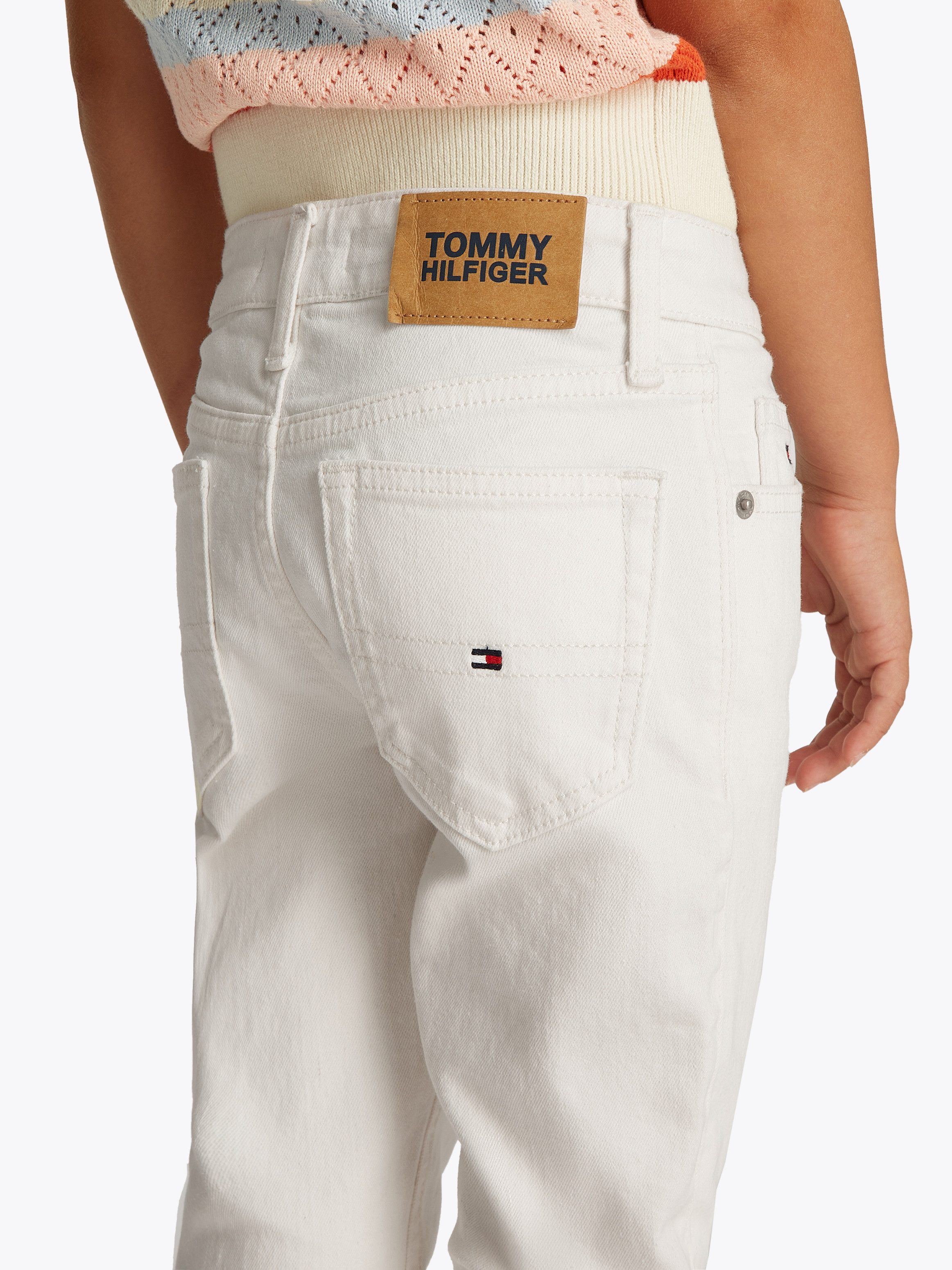 Tommy Hilfiger Wijde jeans FLARE WHITE JEANS in een moderne look