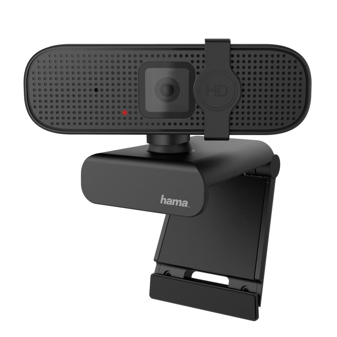 Hama Full HD-webcam PC webcam voor laptop, PC, streamen, chatten met microfoon, Windows, Mac