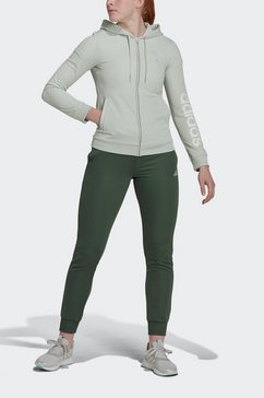 adidas sportswear trainingspak essentials logo french terry (2-delig) groen