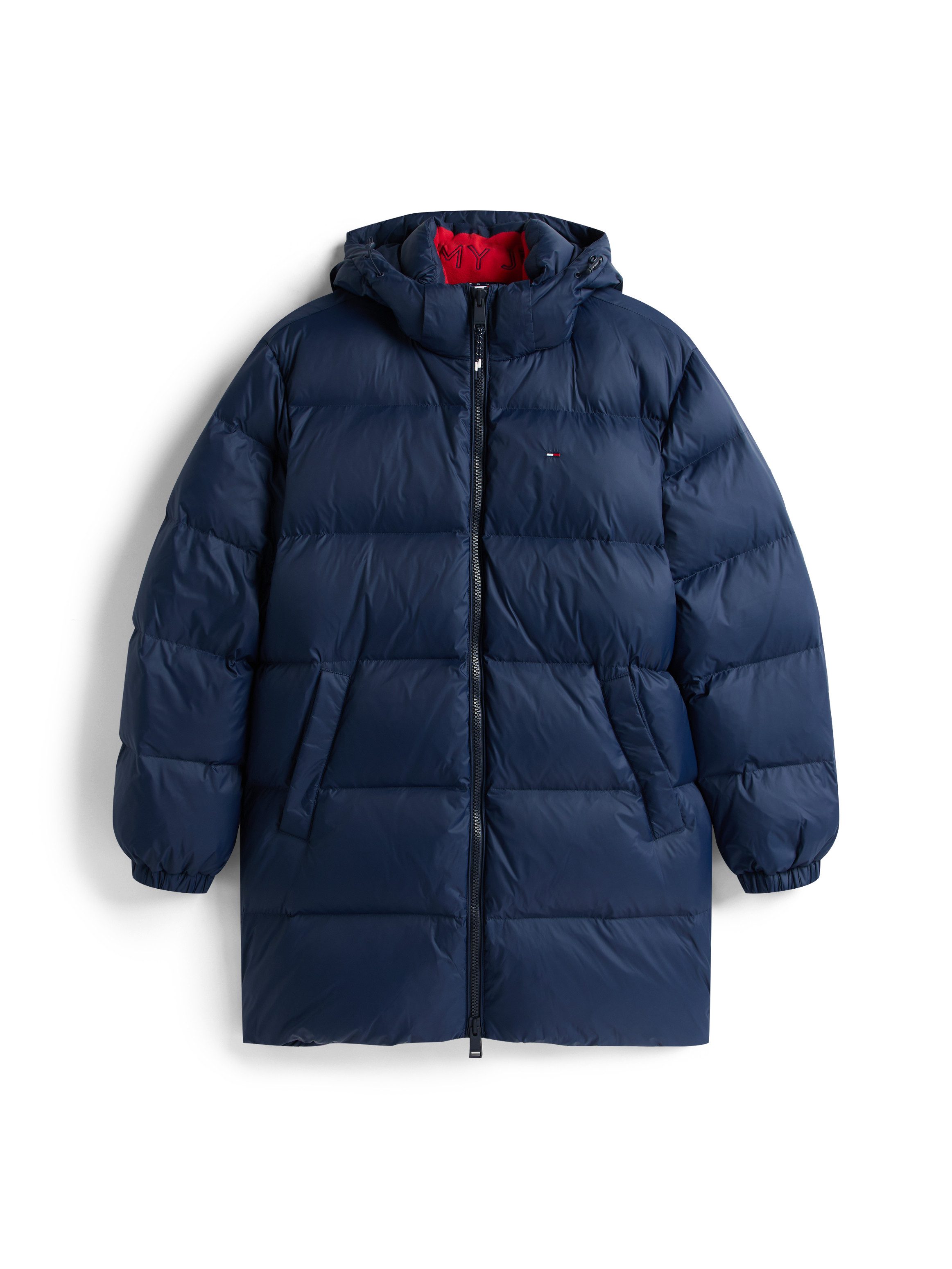 TOMMY JEANS Gewatteerde jas TJM ESSENTIAL DOWN PARKA Donzen jas, overgangsjas met capuchon