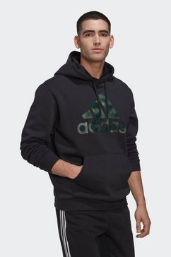 adidas performance sweatshirt essentials camo print french terry hoodie zwart