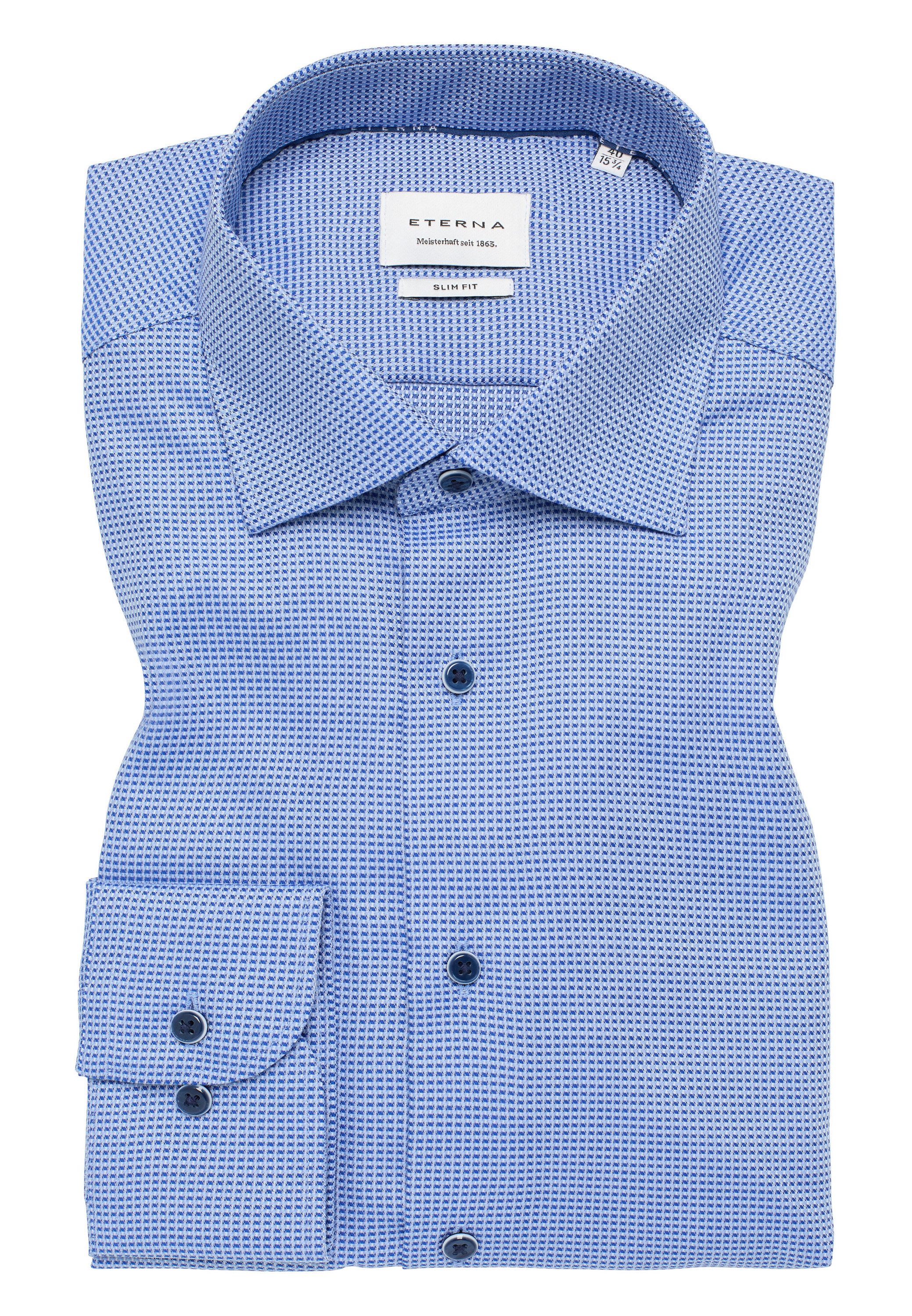 Eterna Overhemd met lange mouwen Slim fit NON IRON (strijkvrij)