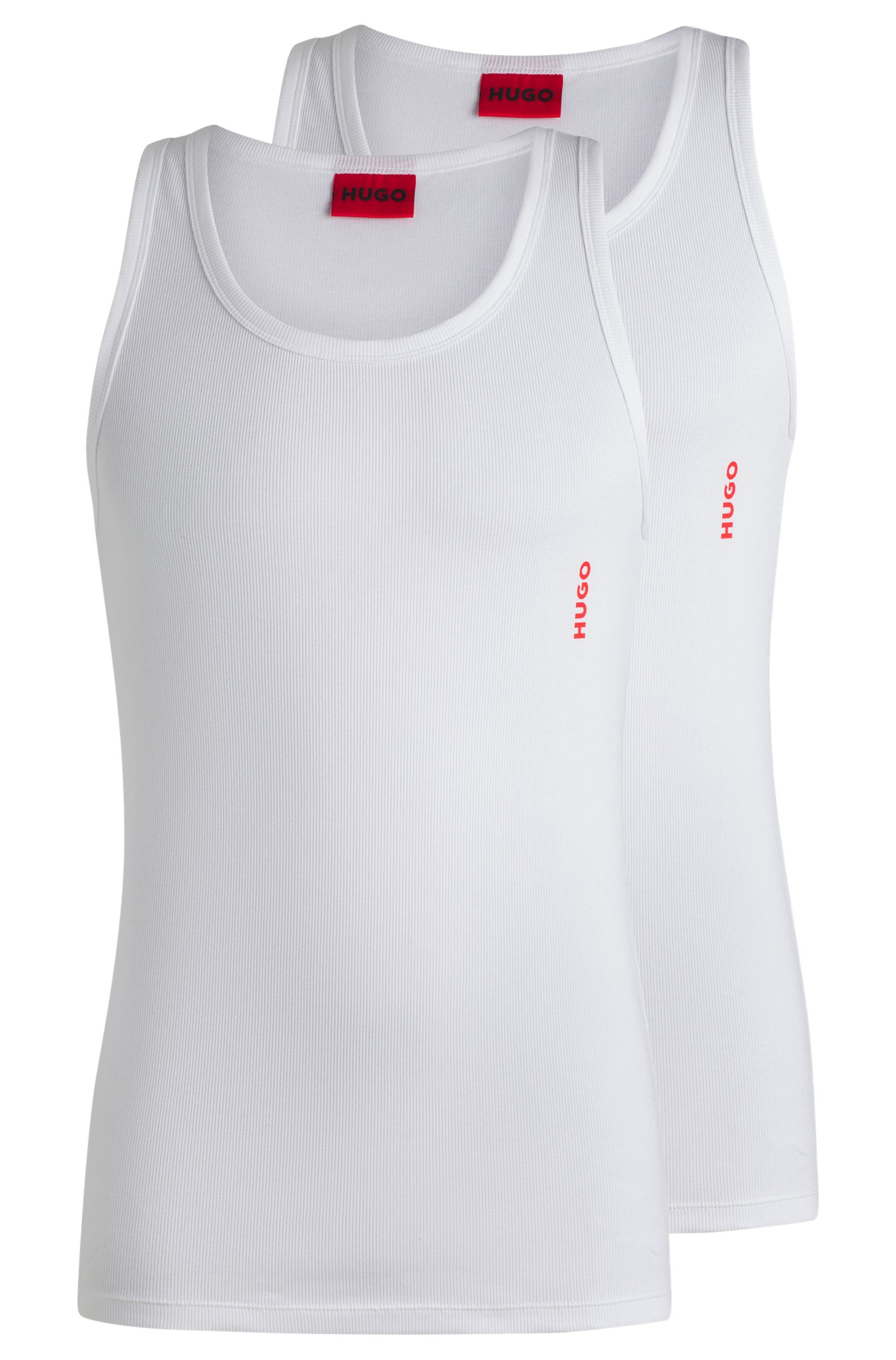 HUGO underwear Tanktop Twin Pack met merketiket in contrastkleur (set, 2-delig) heren onderhemden maat S