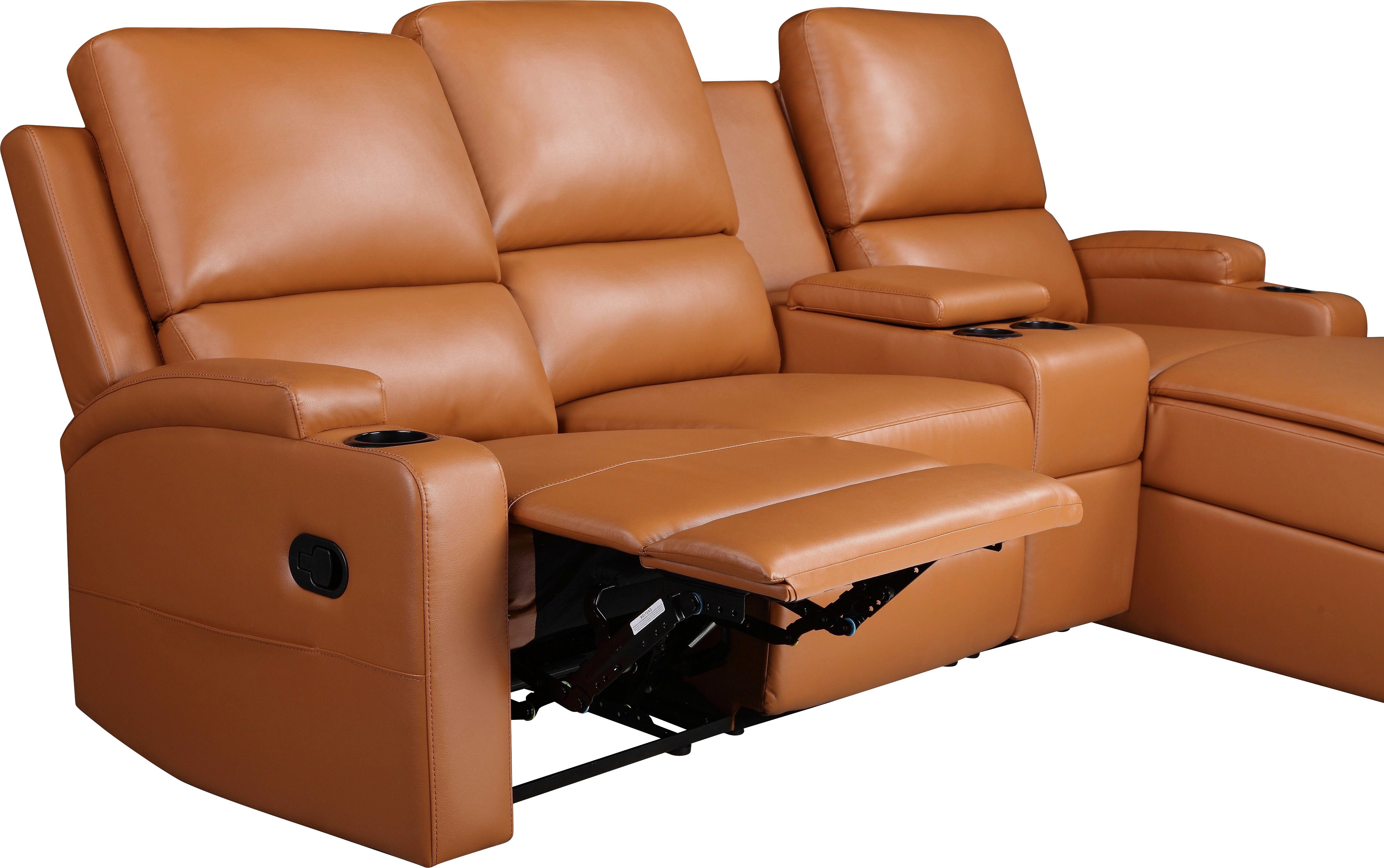 Home affaire Hoekbank Napori multimediabank, 3 bioscoopstoelen XXL, L-model, Bioscoopbank met relaxfunctie, bekerhouder, opbergvak en opbergbox