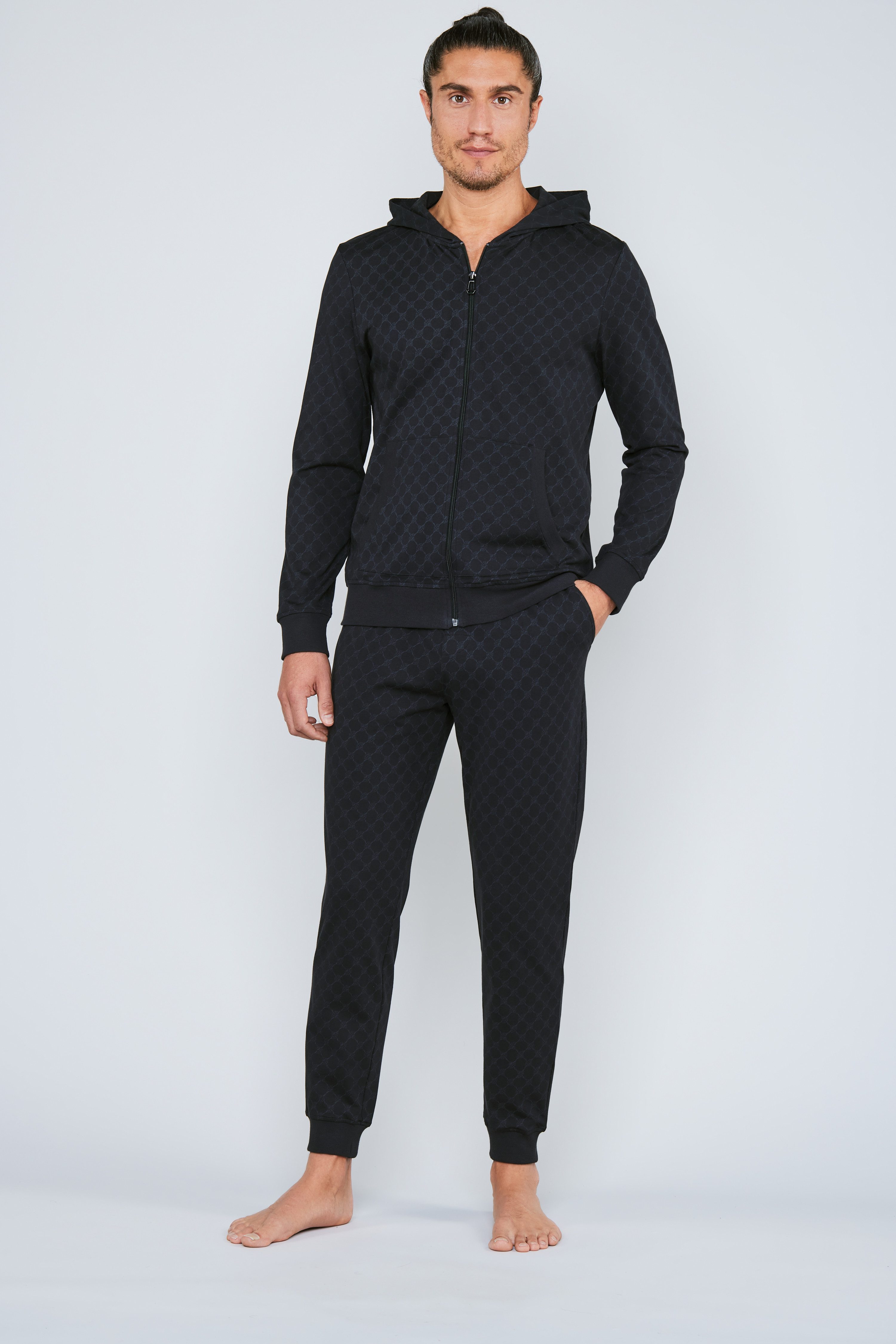 JOOP! Joggingbroek Leisure Met korenbloem-alloverpatroon