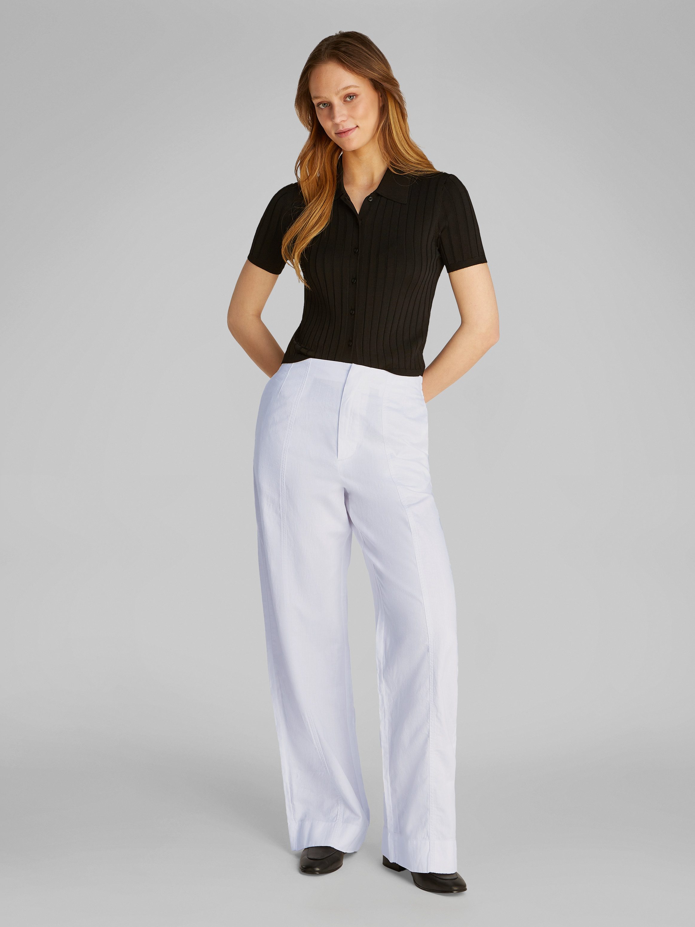 Calvin Klein Linnen broek SOFT LINEN PANT