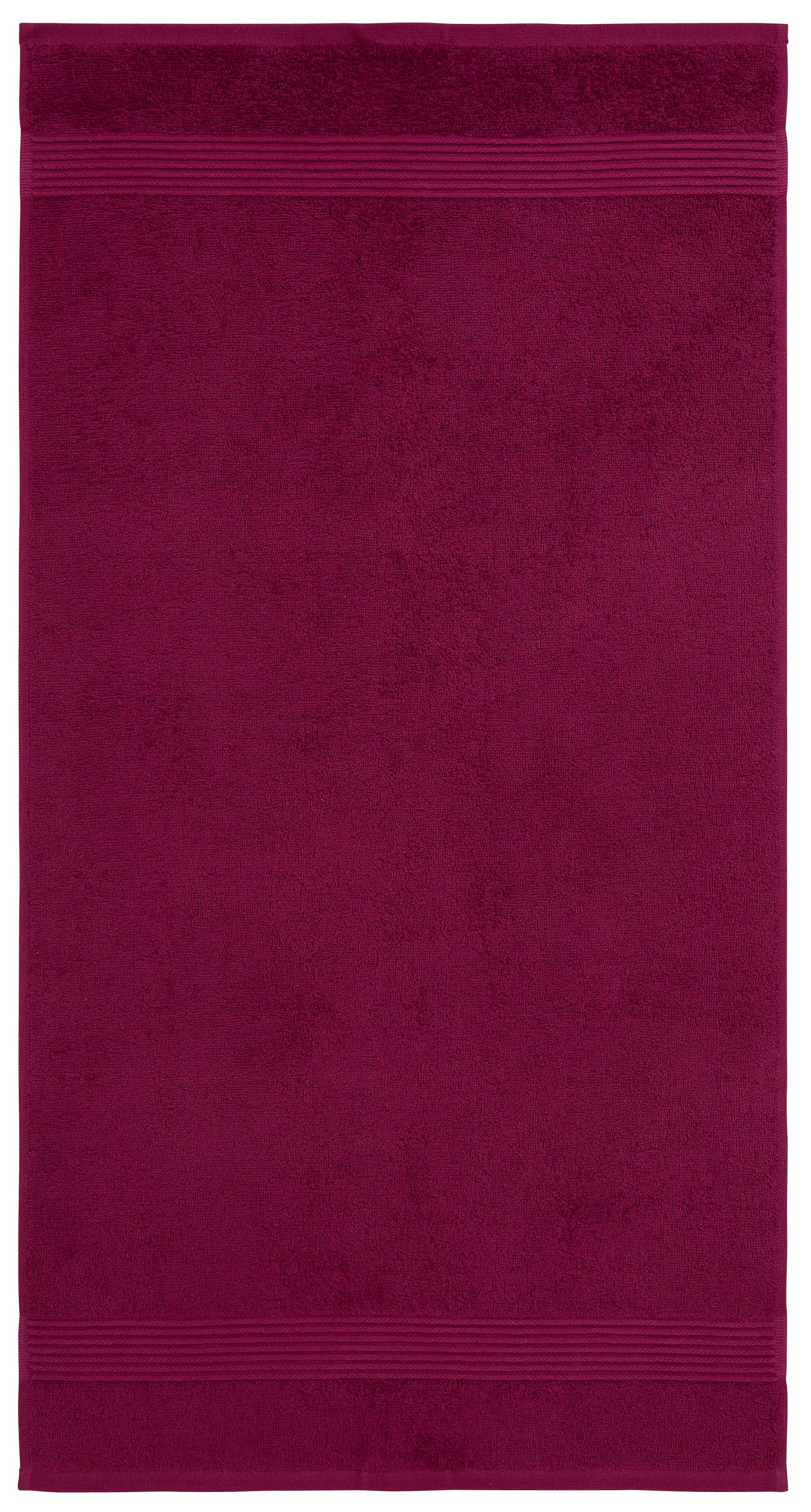 my home Handdoekenset Anna, 2 douchehanddoeken 70x140, 4 handdoeken 50x100 Handdoekset, gestreept randdessin, 100% katoen, tweekleurig (set, 6-delig)