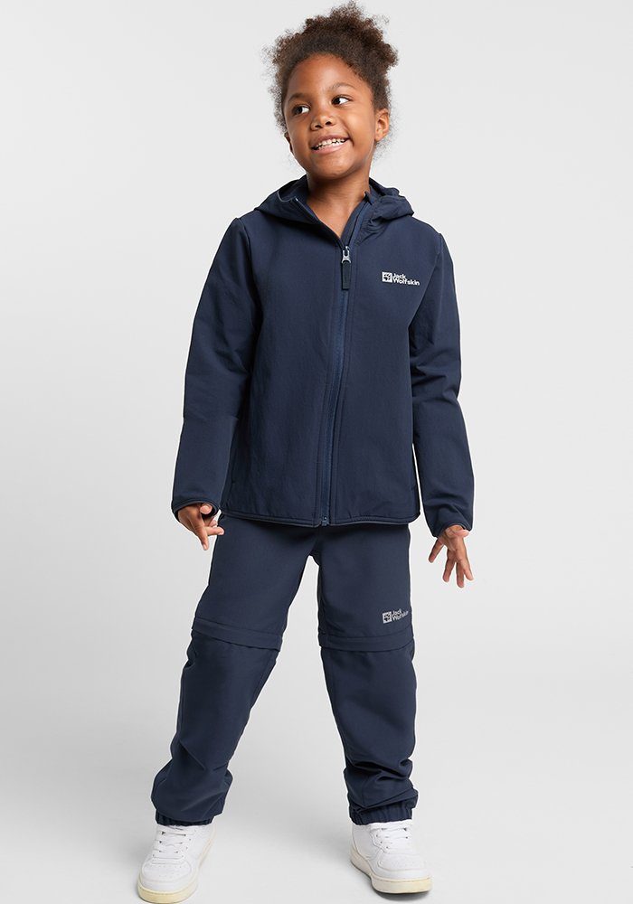 Jack Wolfskin Softshell-jack SOLYD JACKET K kinderen jassen maat 92 blauw