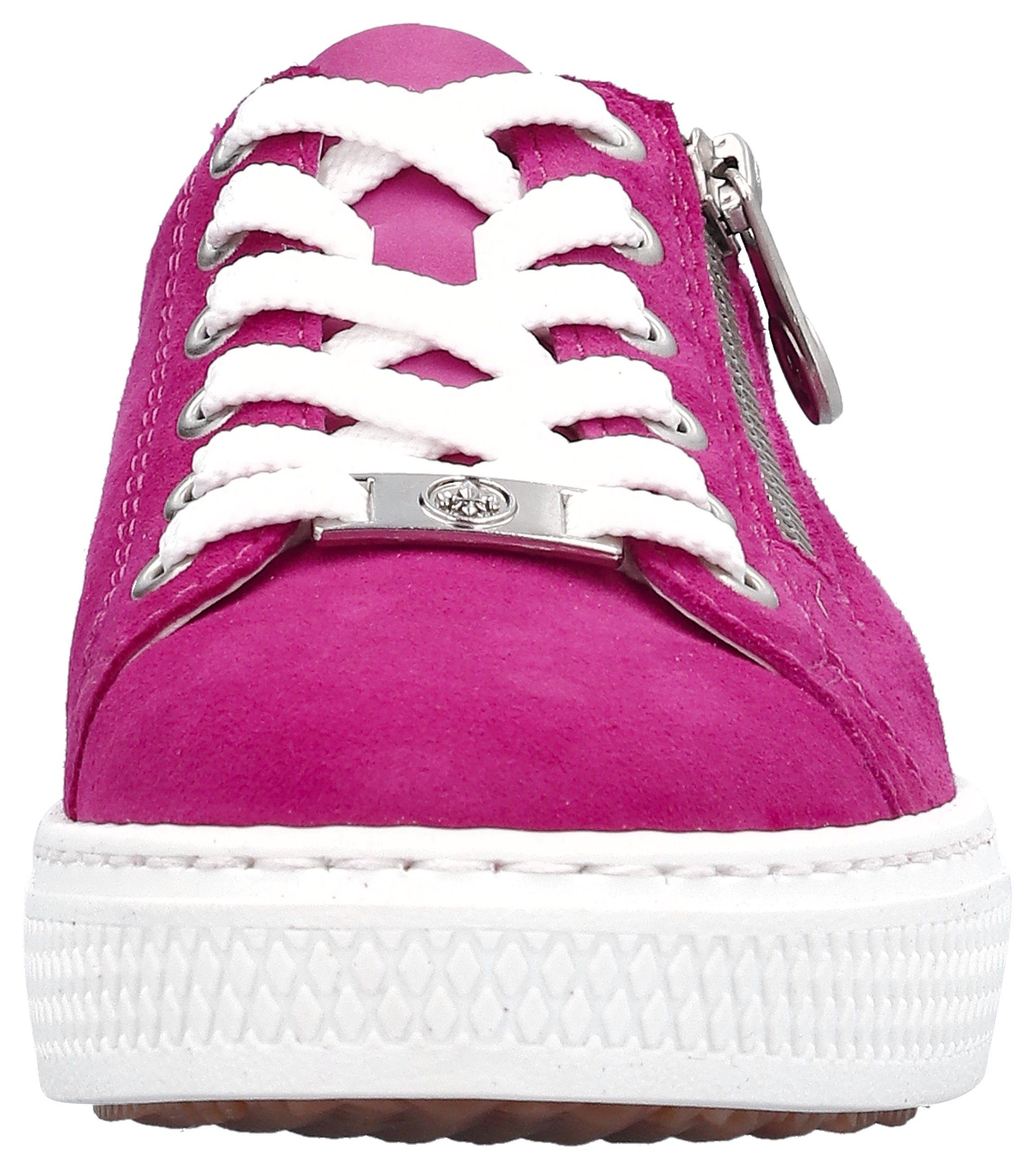 Rieker Plateausneakers met zachte memosoft-binnenzool, vrijetijdsschoen, lage schoen, veterschoen