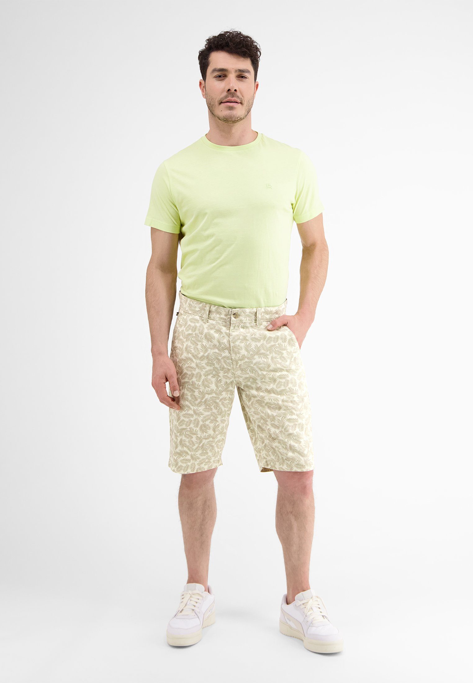 Lerros Chino-short LERROS chino bermuda *bladeren*