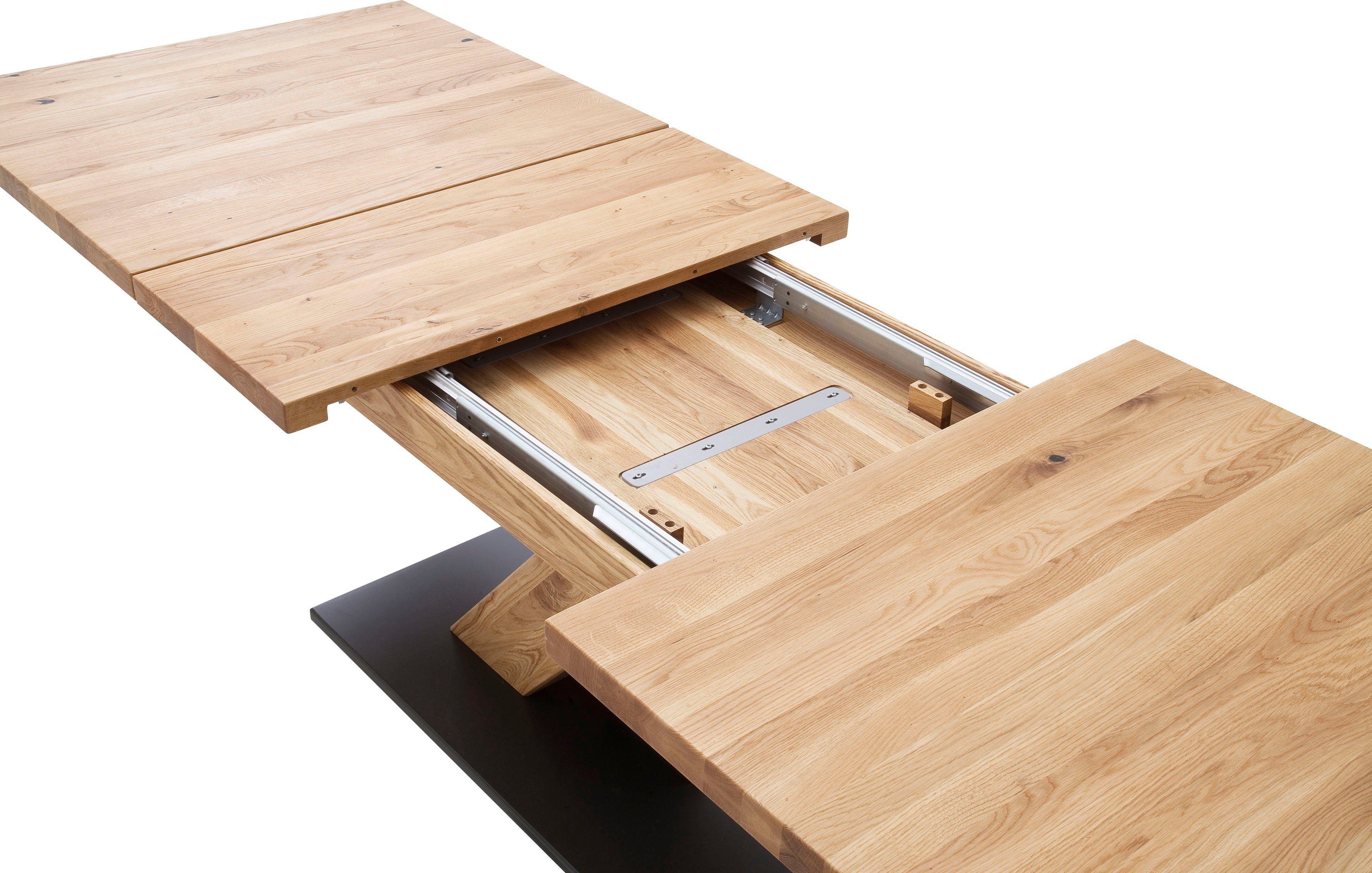 MCA furniture Eettafel Mendoza A Eettafel massief hout met synchroon uittreksysteem