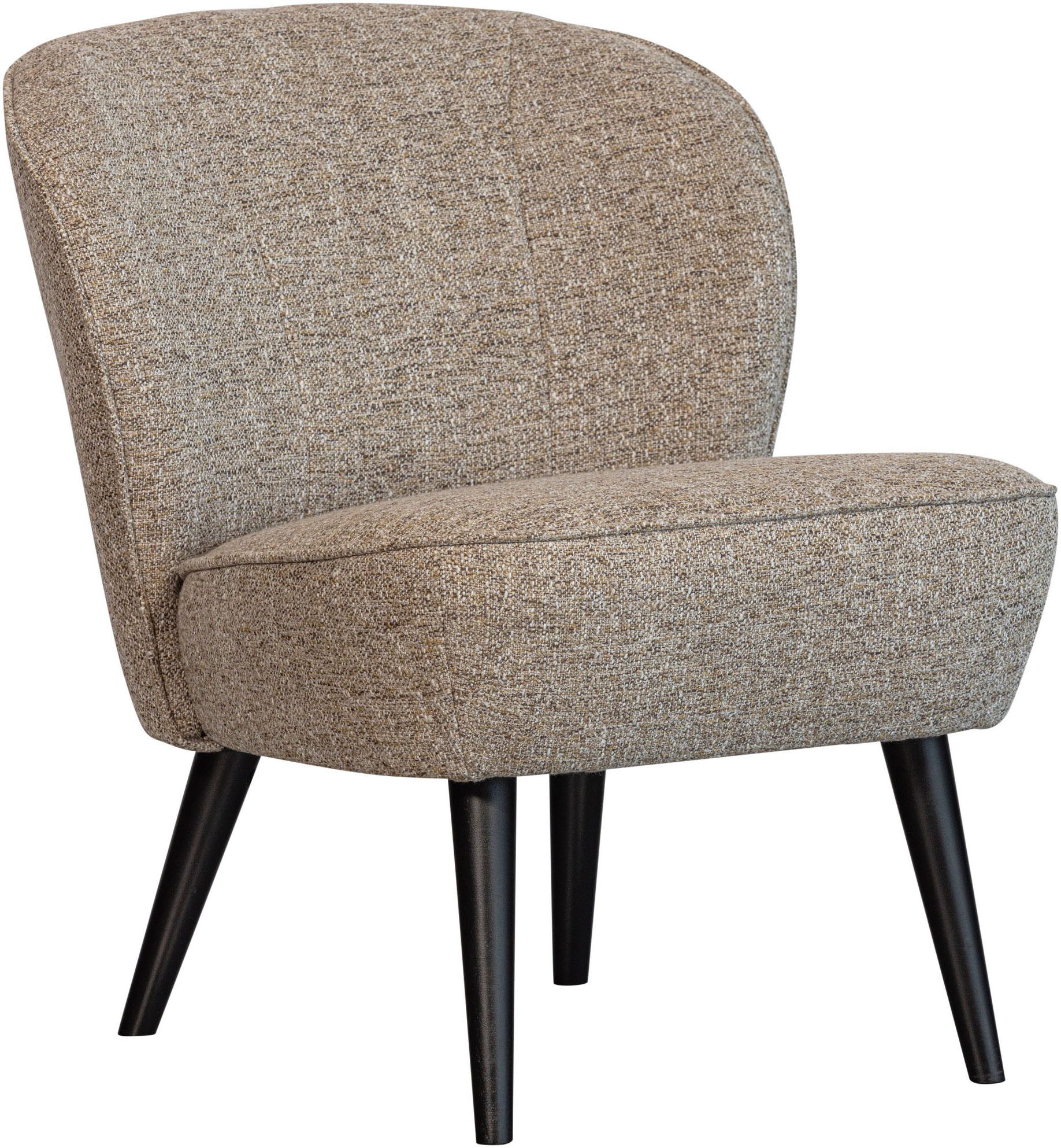 WOOOD Fauteuil Sara zacht gepolsterd, 4-poots onderstel, h 71 cm x b 59 cm