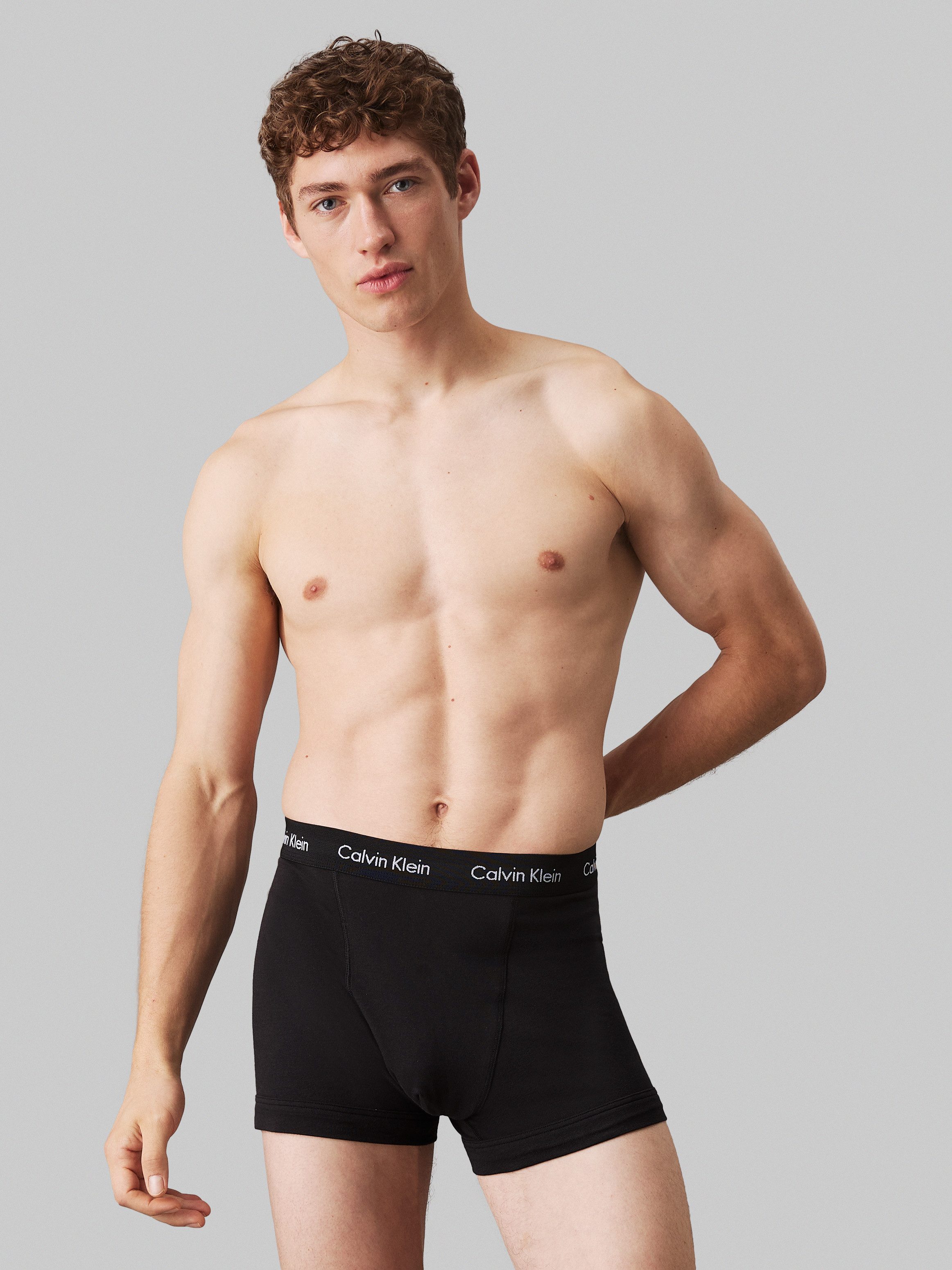 Calvin Klein Trunk 3PK met logo-elastische tailleband (3 stuks) (3 stuks)