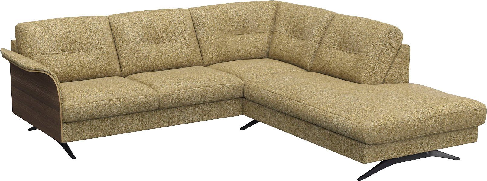 FLEXLUX Hoekbank Glow, super comfortabel door hoogwaardige zitconstructie met binnenvering, L-vorm