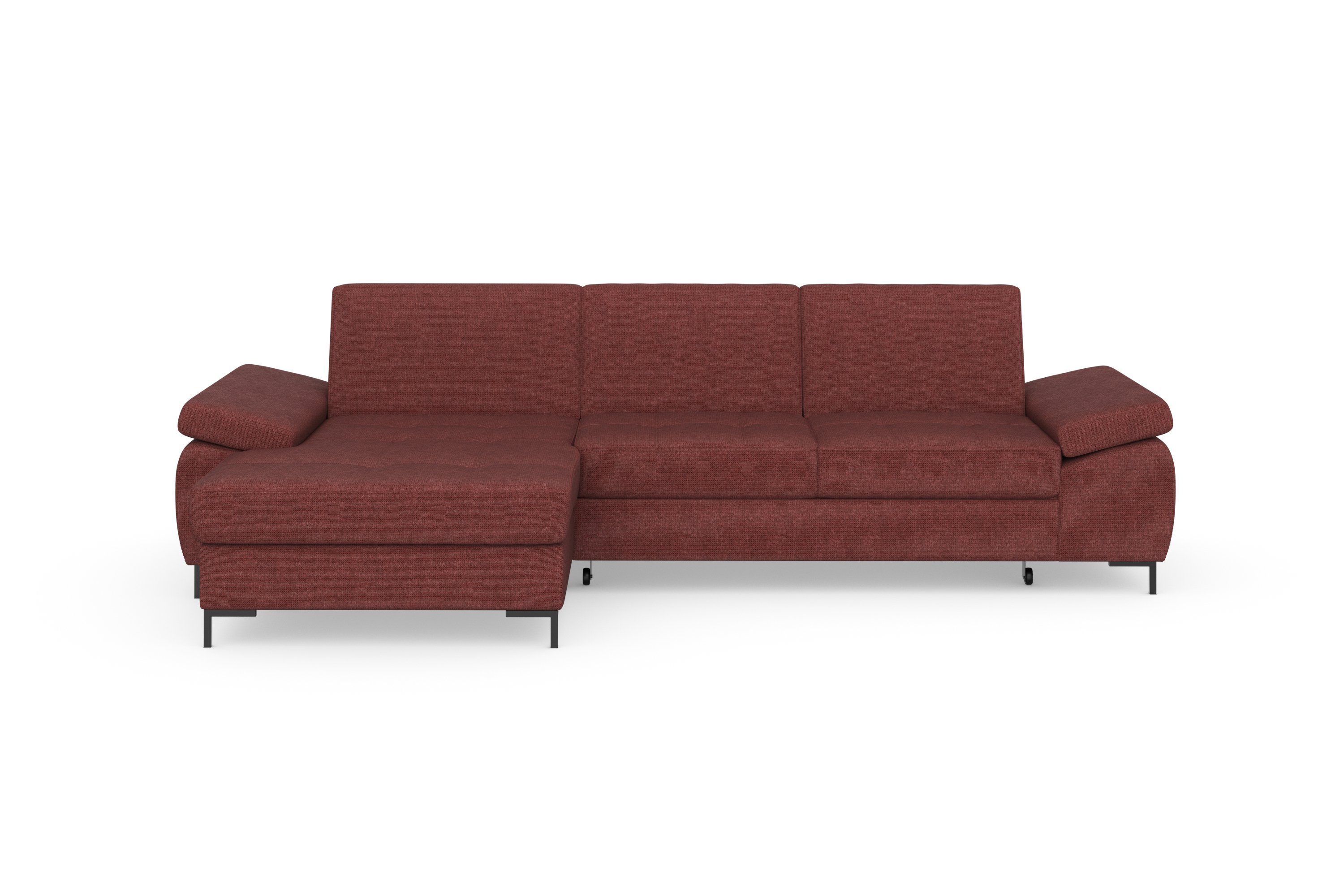 DOMO collection Hoekbank Capelo, comfortabel, duidelijke lijnen kenmerken dit ontwerp, L-Vorm met verstelbare armleuningen, naar keuze met slaapfunctie, binnenvering