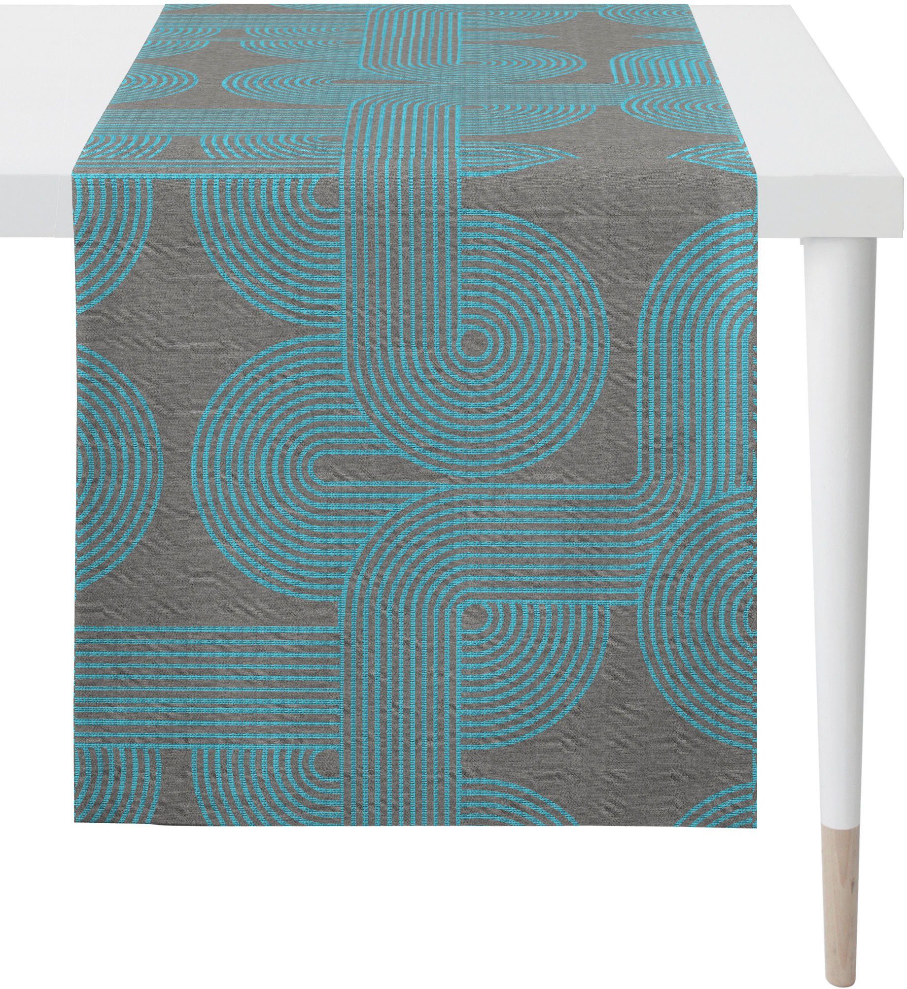 APELT Tafelloper Nova, LOFT STYLE, Jacquard (1 stuk) tafelkleden blauw