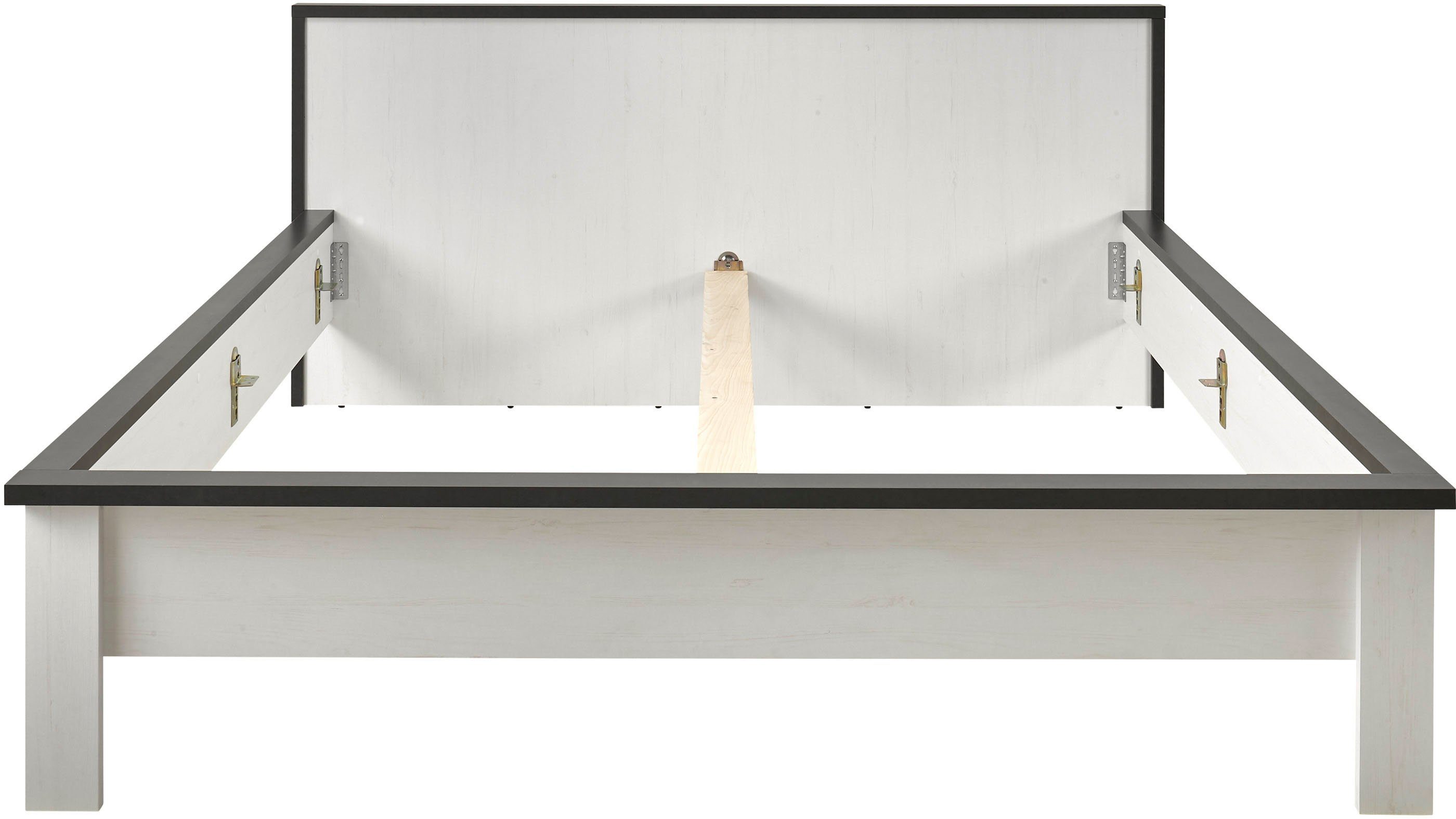 Home affaire 1-persoonsledikant SHERWOOD ligoppervlak 90/140 of 180x200 cm van fsc®-gecertificeerd houtmateriaal, rustieke landhuisstijl